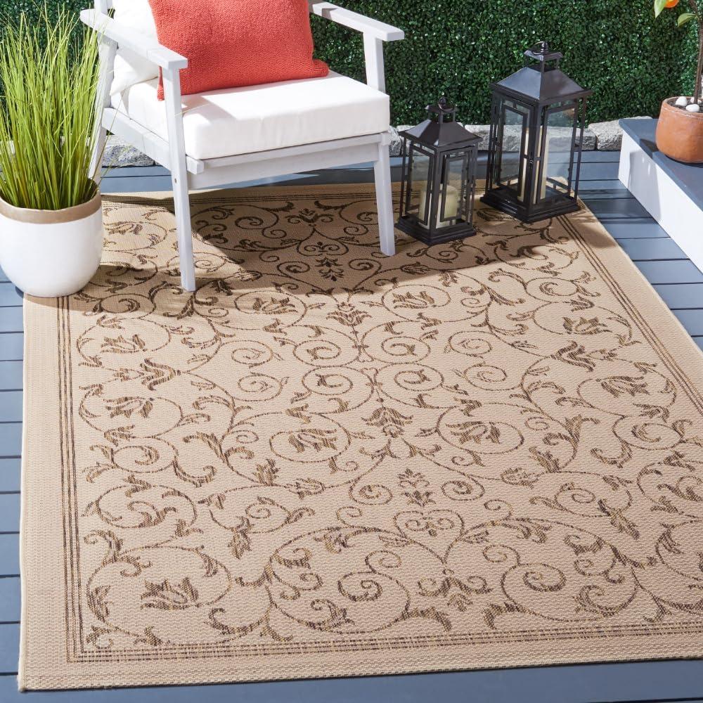 image:imageSAFAVIEH Washable Rug Outdoor Courtyard Collection 4 x 57 Terracotta amp Natural NonShedding amp Easy Cleaning Ideal for Patio Backyard Mudroom CY20983202NaturalBrown