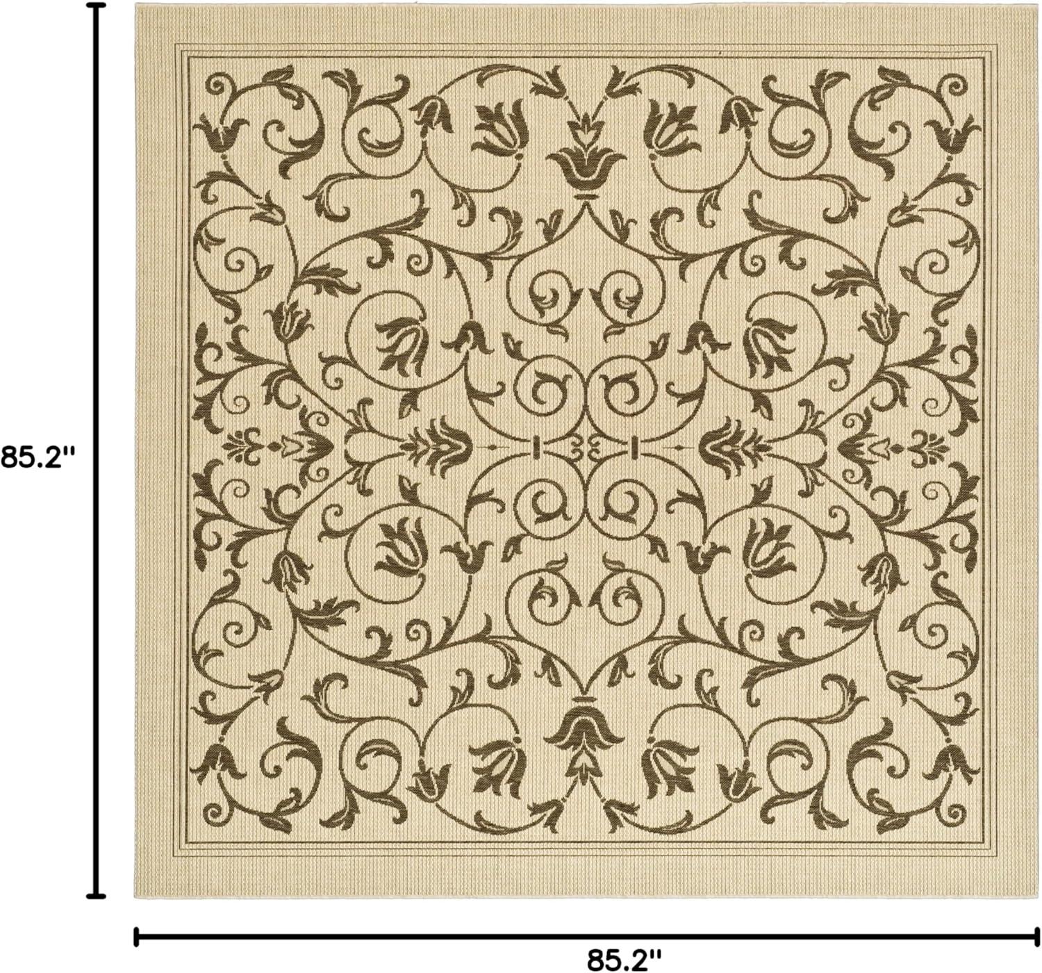image:imageSAFAVIEH Washable Rug Outdoor Courtyard Collection 4 x 57 Terracotta amp Natural NonShedding amp Easy Cleaning Ideal for Patio Backyard Mudroom CY20983202NaturalBrown