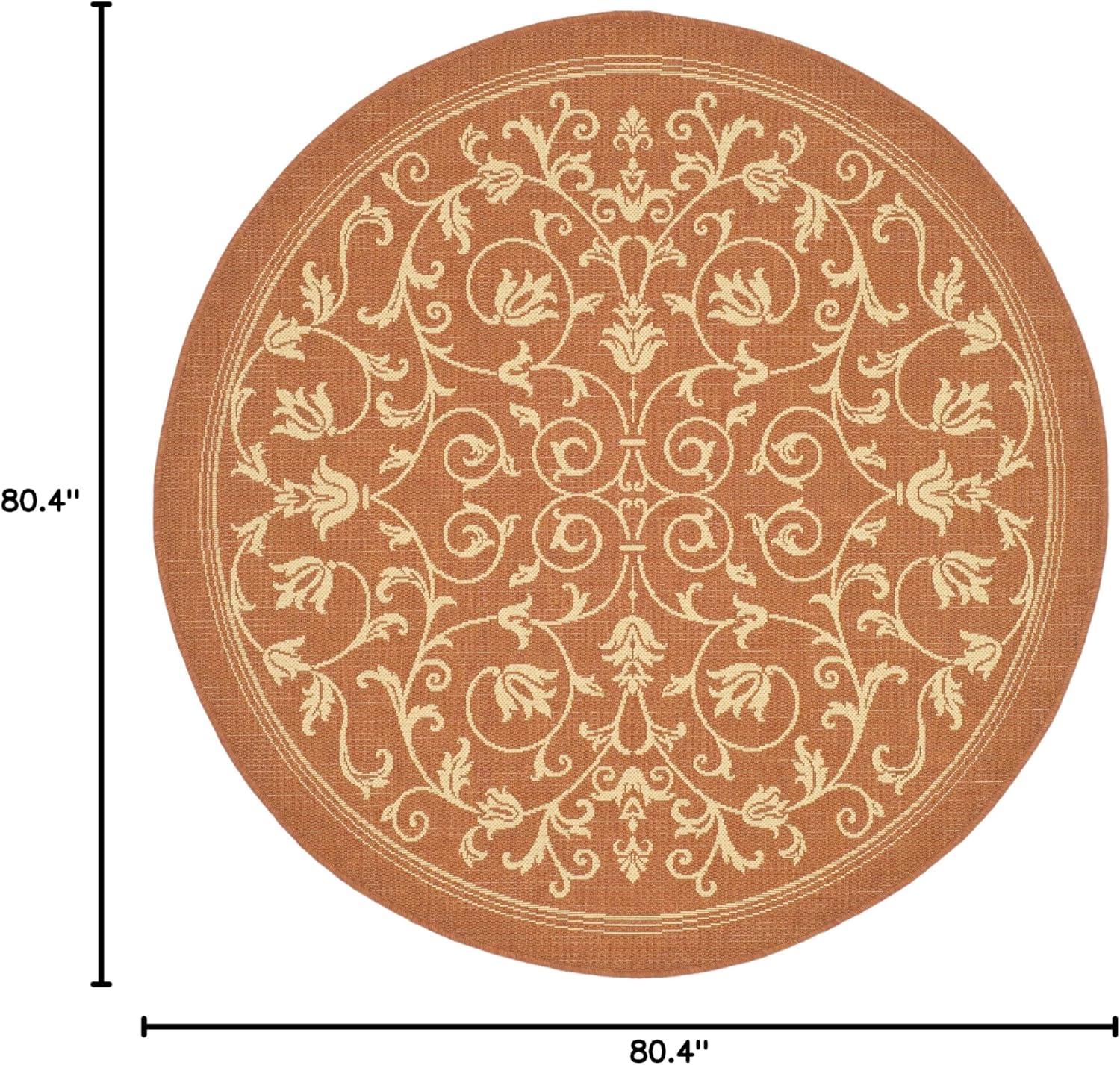 image:imageSAFAVIEH Washable Rug Outdoor Courtyard Collection 4 x 57 Terracotta amp Natural NonShedding amp Easy Cleaning Ideal for Patio Backyard Mudroom CY20983202TerracottaNatural