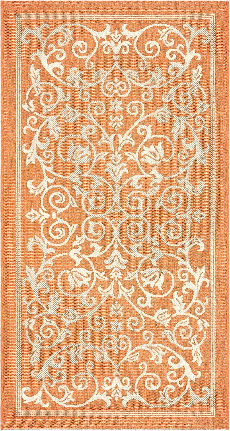 image:imageSAFAVIEH Washable Rug Outdoor Courtyard Collection 4 x 57 Terracotta amp Natural NonShedding amp Easy Cleaning Ideal for Patio Backyard Mudroom CY20983202TerracottaNatural