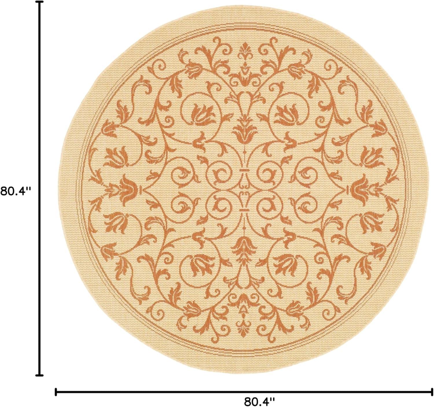 image:imageSAFAVIEH Washable Rug Outdoor Courtyard Collection 4 x 57 Terracotta amp Natural NonShedding amp Easy Cleaning Ideal for Patio Backyard Mudroom CY20983202NaturalTerra