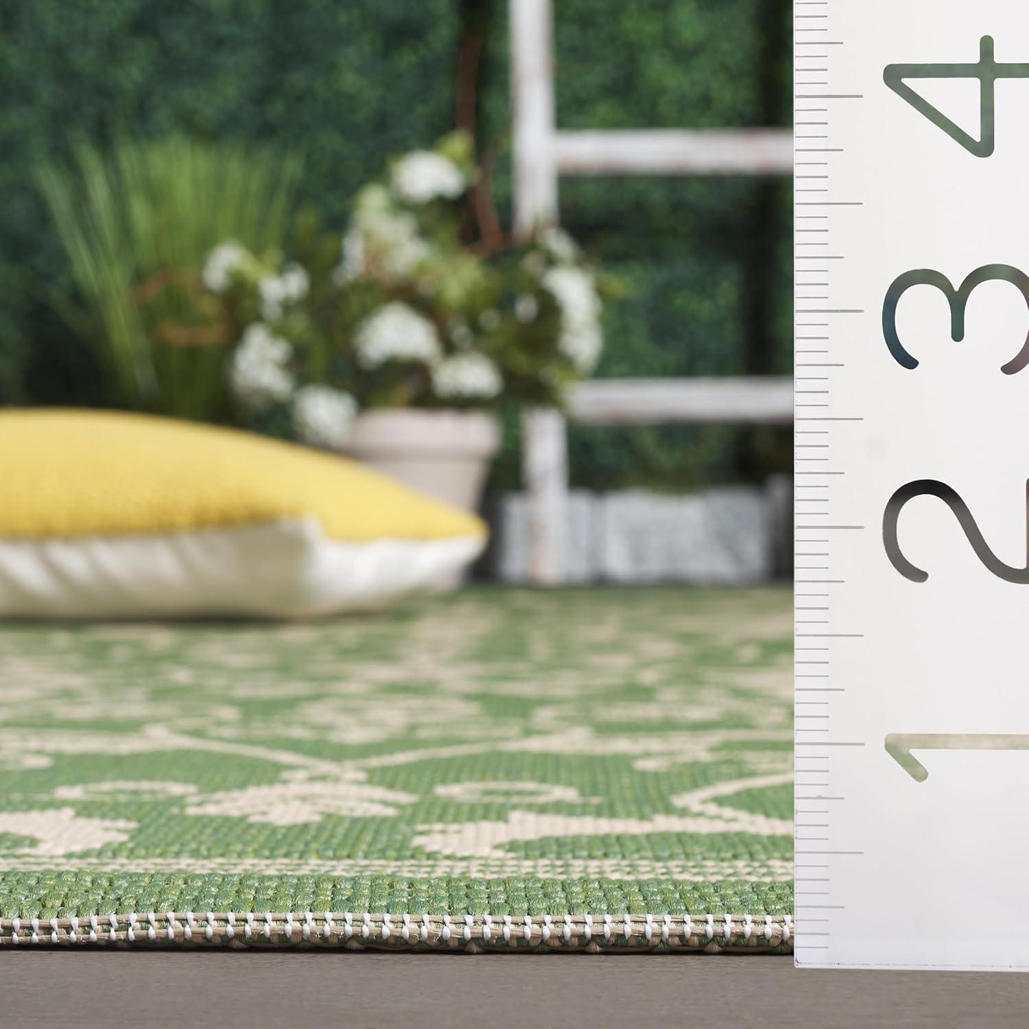 image:imageSAFAVIEH Washable Rug Outdoor Courtyard Collection 4 x 57 Terracotta amp Natural NonShedding amp Easy Cleaning Ideal for Patio Backyard Mudroom CY20983202OliveNatural