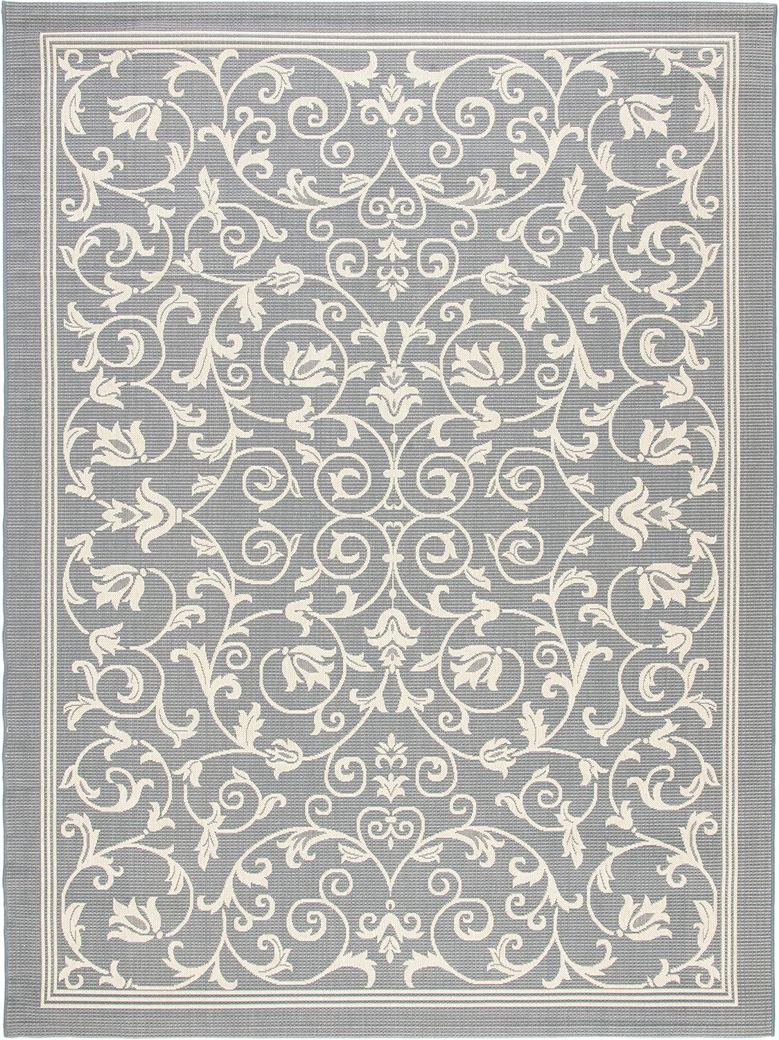 image:imageSAFAVIEH Washable Rug Outdoor Courtyard Collection 4 x 57 Terracotta amp Natural NonShedding amp Easy Cleaning Ideal for Patio Backyard Mudroom CY20983202GreyNatural