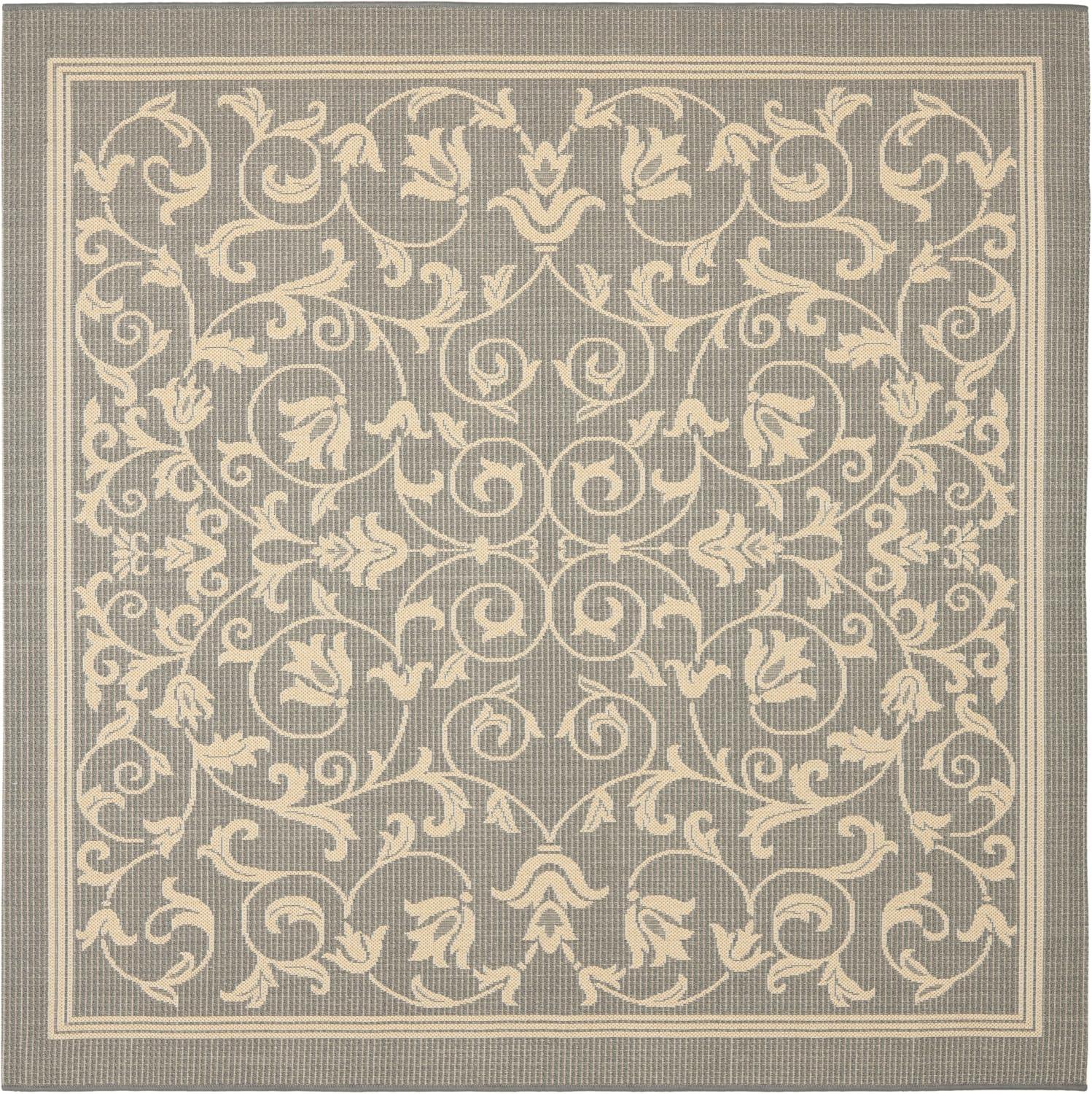 image:imageSAFAVIEH Washable Rug Outdoor Courtyard Collection 4 x 57 Terracotta amp Natural NonShedding amp Easy Cleaning Ideal for Patio Backyard Mudroom CY20983202GreyNatural