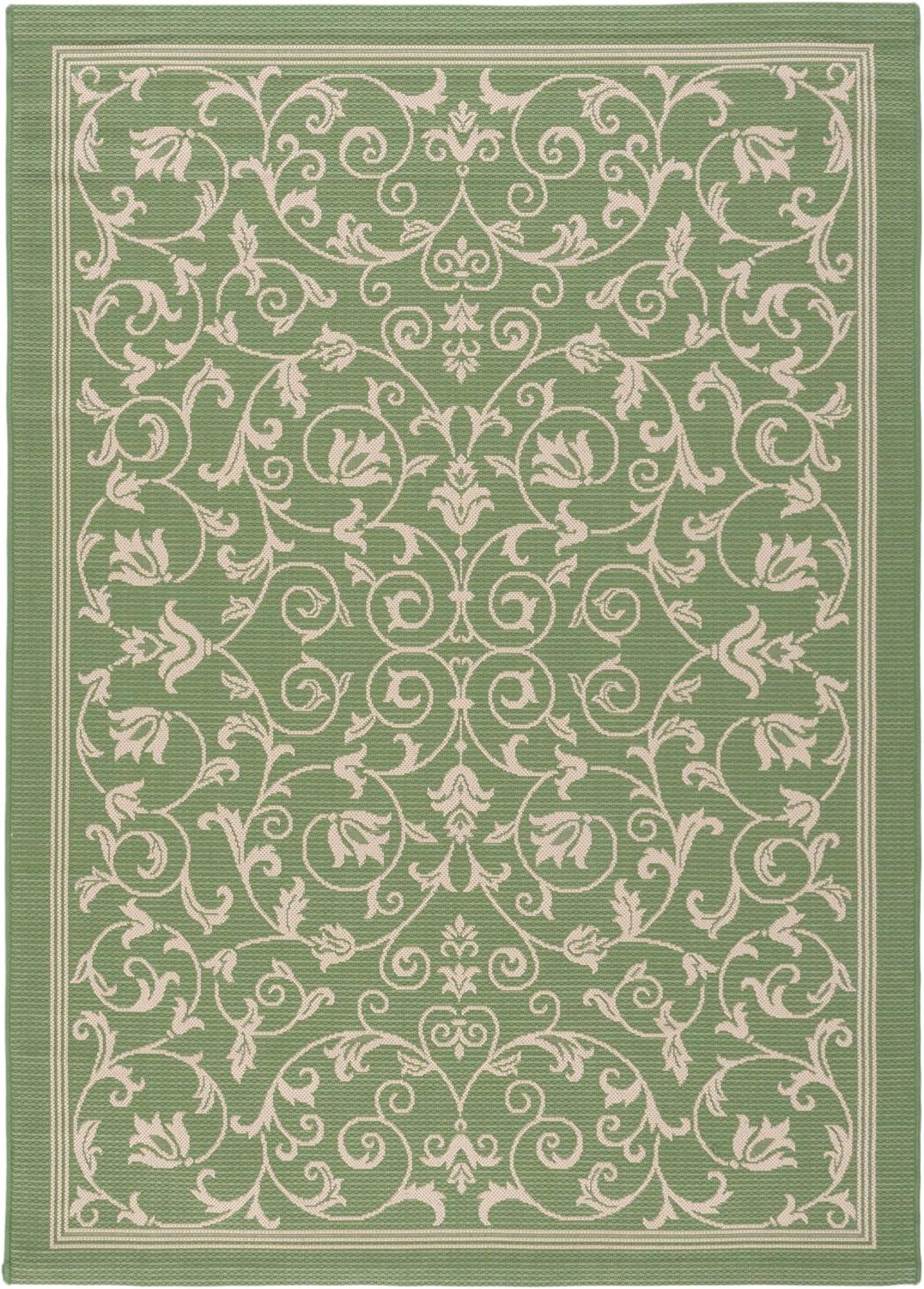 image:imageSAFAVIEH Washable Rug Outdoor Courtyard Collection 4 x 57 Terracotta amp Natural NonShedding amp Easy Cleaning Ideal for Patio Backyard Mudroom CY20983202OliveNatural