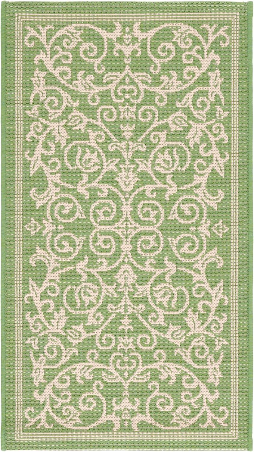 image:imageSAFAVIEH Washable Rug Outdoor Courtyard Collection 4 x 57 Terracotta amp Natural NonShedding amp Easy Cleaning Ideal for Patio Backyard Mudroom CY20983202OliveNatural