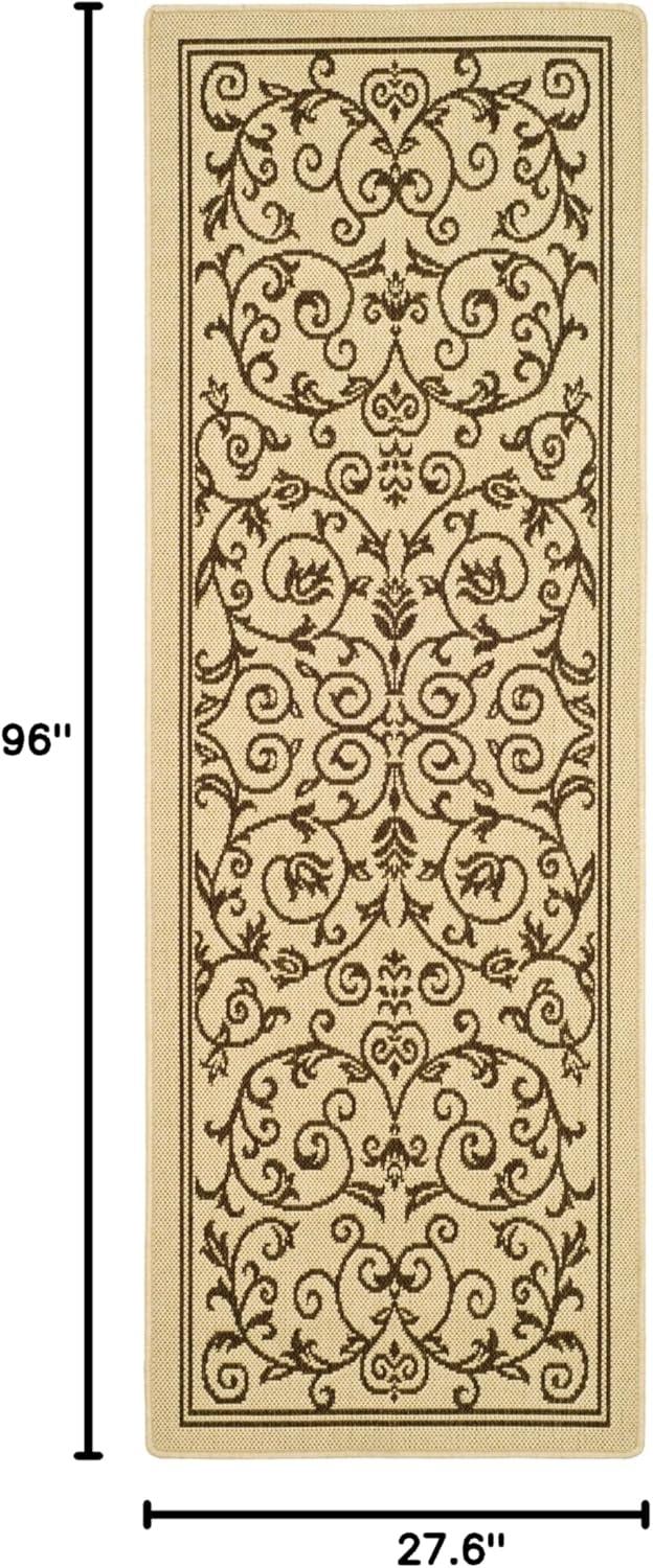 image:imageSAFAVIEH Washable Rug Outdoor Courtyard Collection 4 x 57 Terracotta amp Natural NonShedding amp Easy Cleaning Ideal for Patio Backyard Mudroom CY20983202NaturalBrown