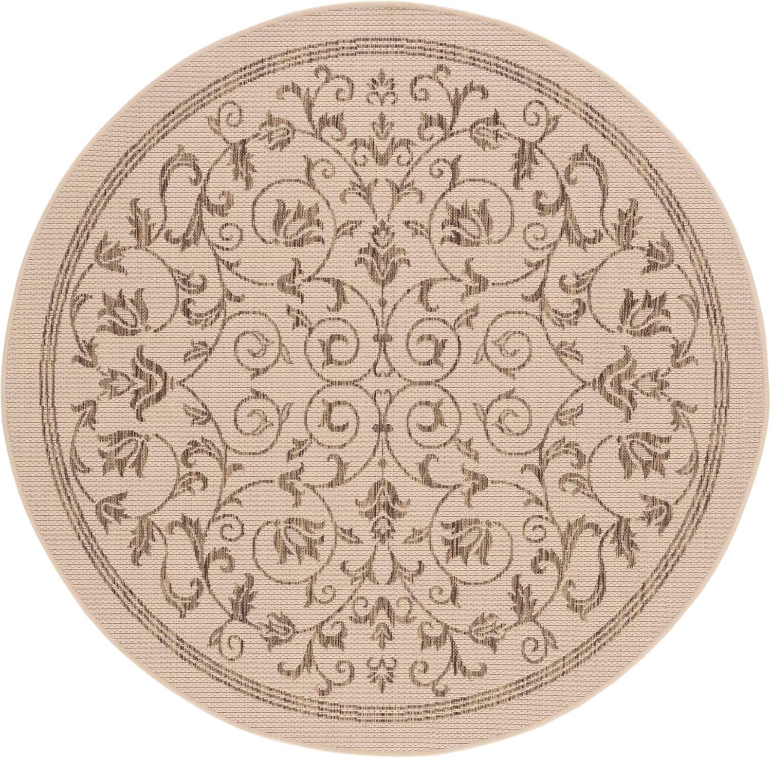 image:imageSAFAVIEH Washable Rug Outdoor Courtyard Collection 4 x 57 Terracotta amp Natural NonShedding amp Easy Cleaning Ideal for Patio Backyard Mudroom CY20983202NaturalBrown