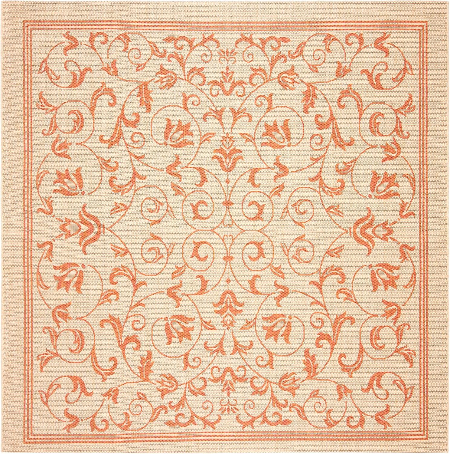 image:imageSAFAVIEH Washable Rug Outdoor Courtyard Collection 4 x 57 Terracotta amp Natural NonShedding amp Easy Cleaning Ideal for Patio Backyard Mudroom CY20983202NaturalTerra