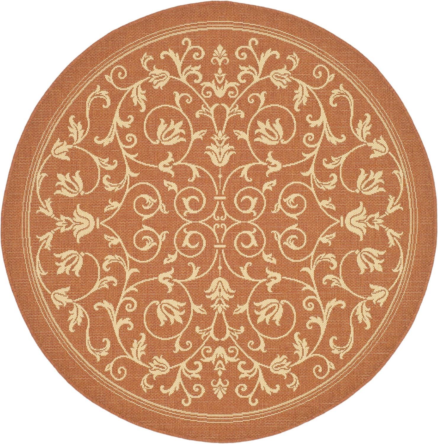 image:imageSAFAVIEH Washable Rug Outdoor Courtyard Collection 4 x 57 Terracotta amp Natural NonShedding amp Easy Cleaning Ideal for Patio Backyard Mudroom CY20983202TerracottaNatural