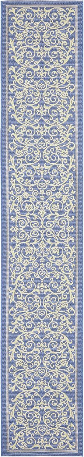image:imageSAFAVIEH Washable Rug Outdoor Courtyard Collection 4 x 57 Terracotta amp Natural NonShedding amp Easy Cleaning Ideal for Patio Backyard Mudroom CY20983202BlueNatural