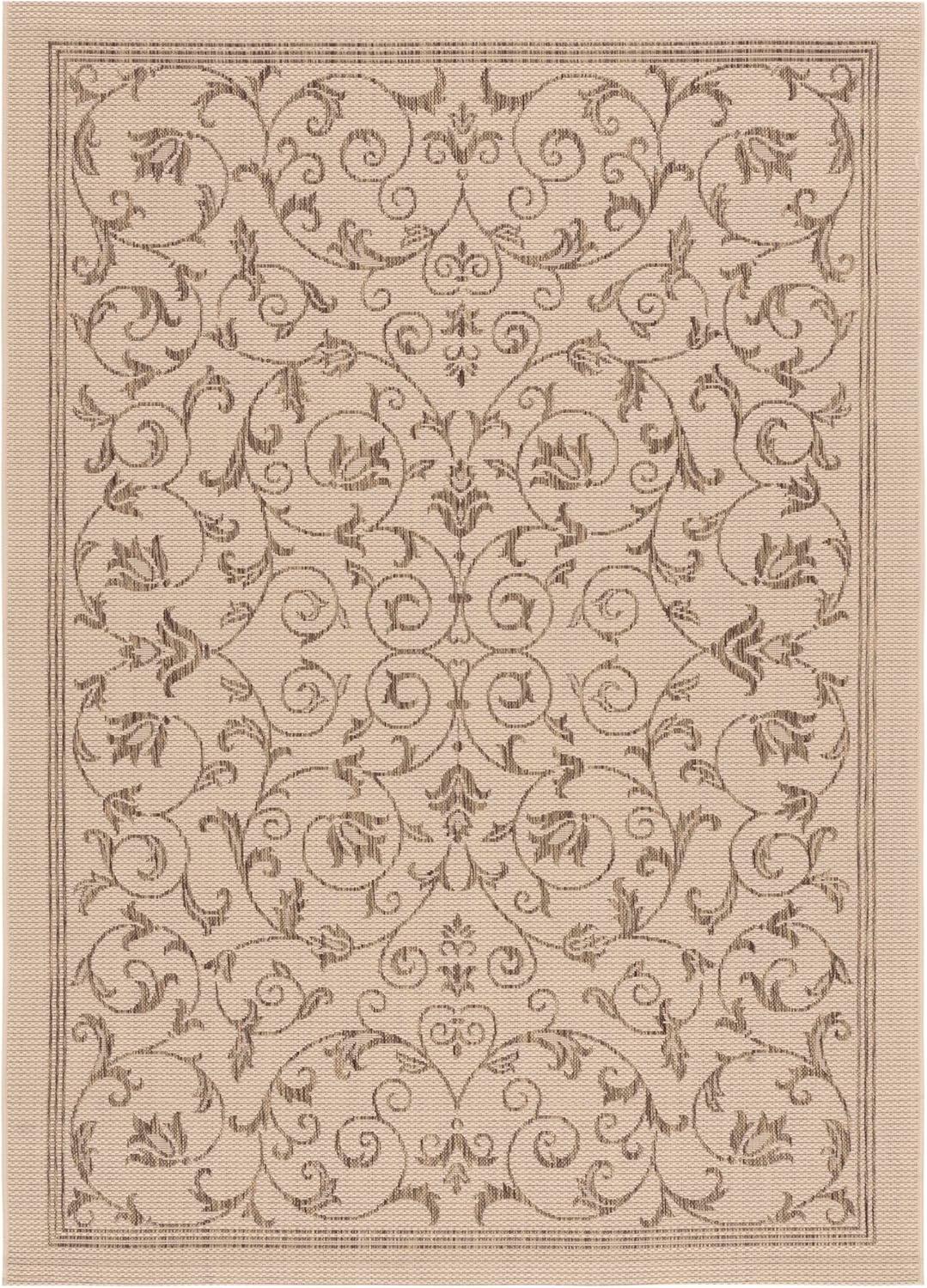 image:imageSAFAVIEH Washable Rug Outdoor Courtyard Collection 4 x 57 Terracotta amp Natural NonShedding amp Easy Cleaning Ideal for Patio Backyard Mudroom CY20983202NaturalBrown