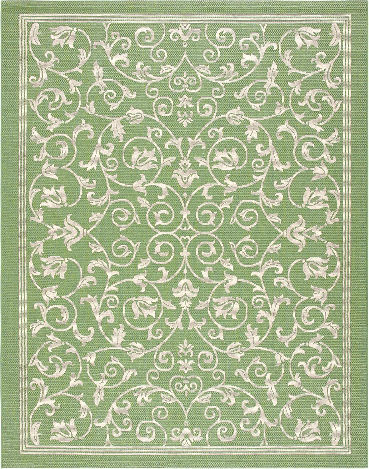 image:imageSAFAVIEH Washable Rug Outdoor Courtyard Collection 4 x 57 Terracotta amp Natural NonShedding amp Easy Cleaning Ideal for Patio Backyard Mudroom CY20983202OliveNatural