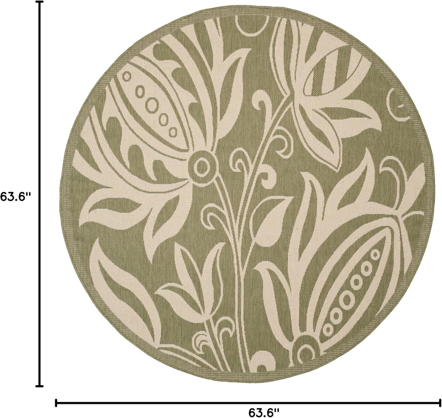 image:imageSAFAVIEH Washable Rug Outdoor Courtyard Collection 53 x 77 Chocolate amp Natural NonShedding amp Easy Cleaning Ideal for Patio Backyard Mudroom CY29613409OliveNatural