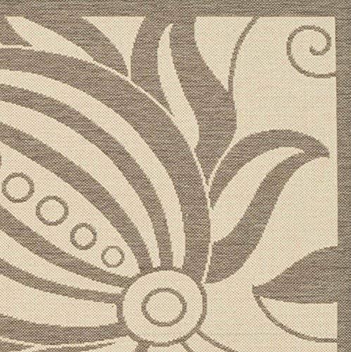 image:imageSAFAVIEH Washable Rug Outdoor Courtyard Collection 53 x 77 Chocolate amp Natural NonShedding amp Easy Cleaning Ideal for Patio Backyard Mudroom CY29613409NaturalBrown