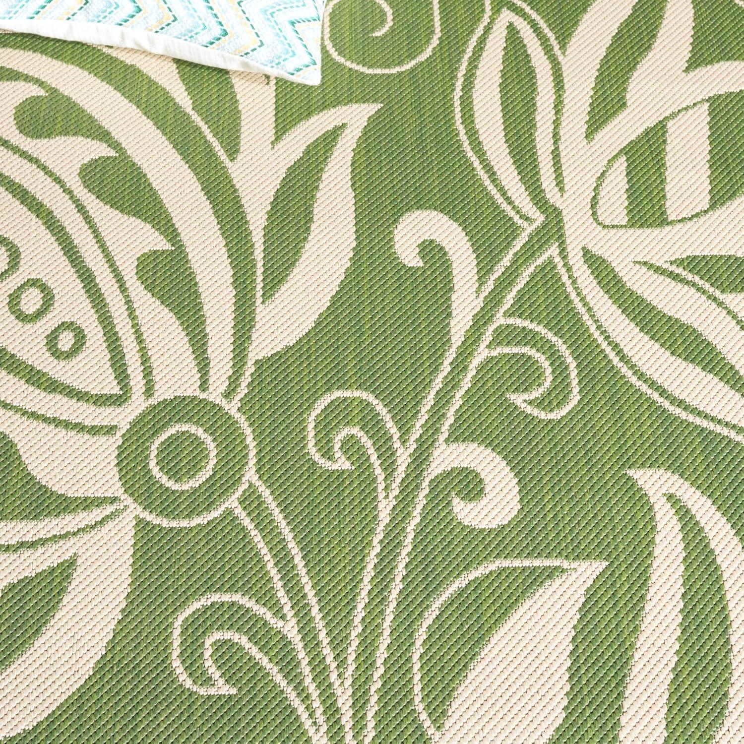 image:imageSAFAVIEH Washable Rug Outdoor Courtyard Collection 53 x 77 Chocolate amp Natural NonShedding amp Easy Cleaning Ideal for Patio Backyard Mudroom CY29613409OliveNatural