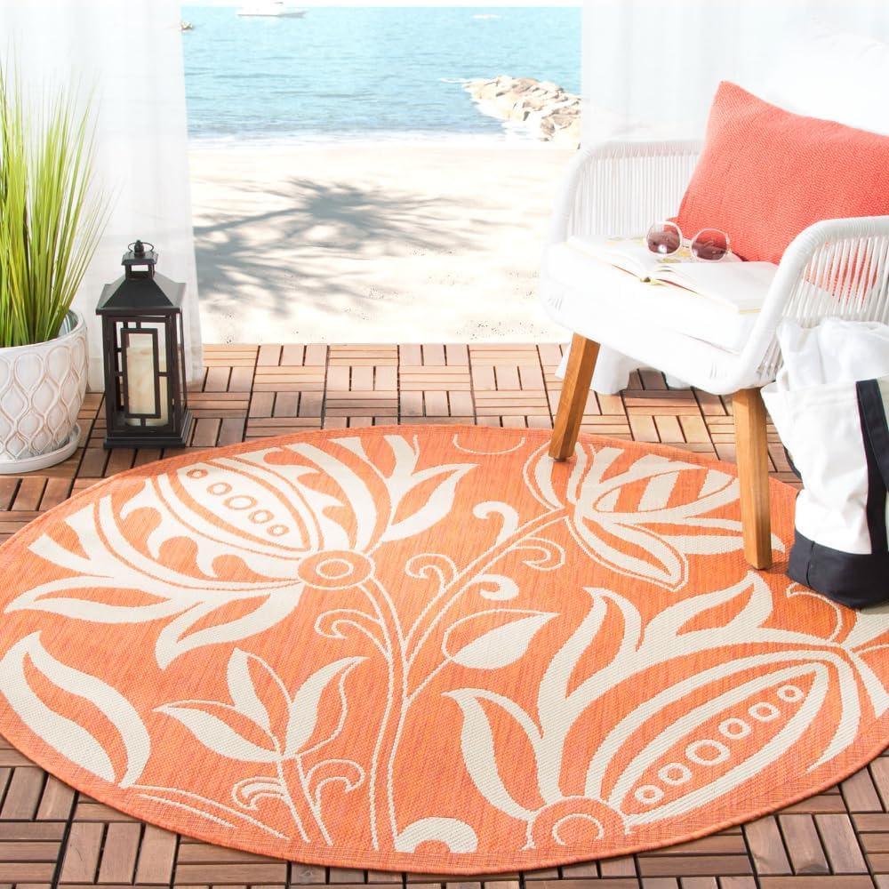 image:imageSAFAVIEH Washable Rug Outdoor Courtyard Collection 53 x 77 Chocolate amp Natural NonShedding amp Easy Cleaning Ideal for Patio Backyard Mudroom CY29613409TerracottaNatural