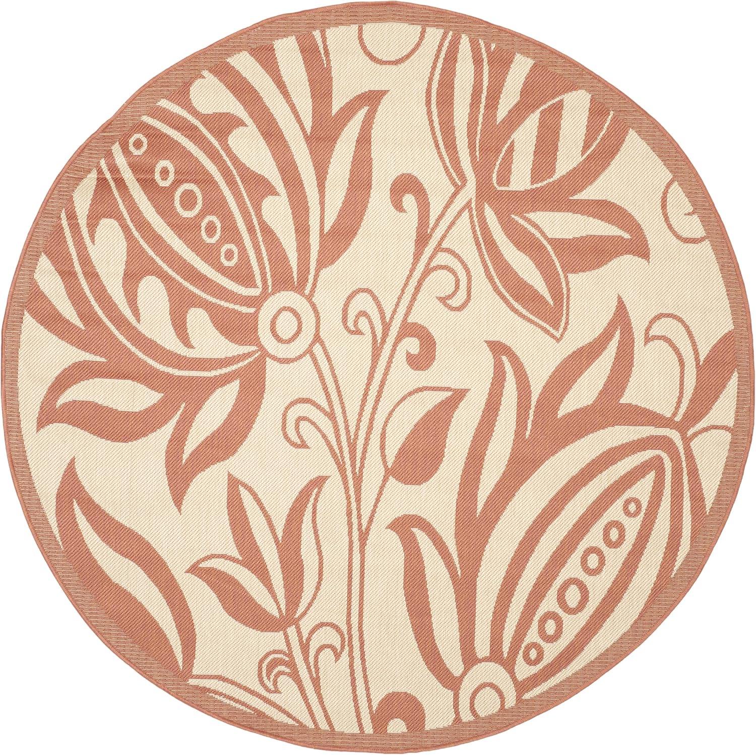 image:imageSAFAVIEH Washable Rug Outdoor Courtyard Collection 53 x 77 Chocolate amp Natural NonShedding amp Easy Cleaning Ideal for Patio Backyard Mudroom CY29613409NaturalTerra
