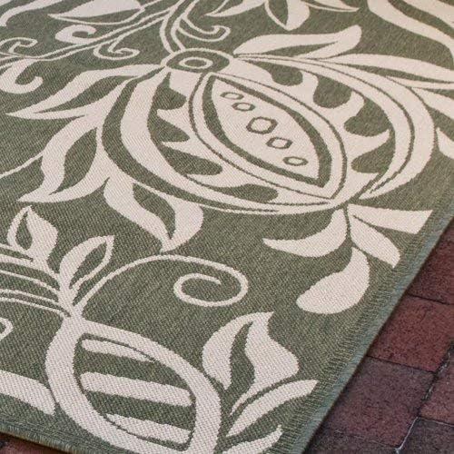 image:imageSAFAVIEH Washable Rug Outdoor Courtyard Collection 53 x 77 Chocolate amp Natural NonShedding amp Easy Cleaning Ideal for Patio Backyard Mudroom CY29613409OliveNatural