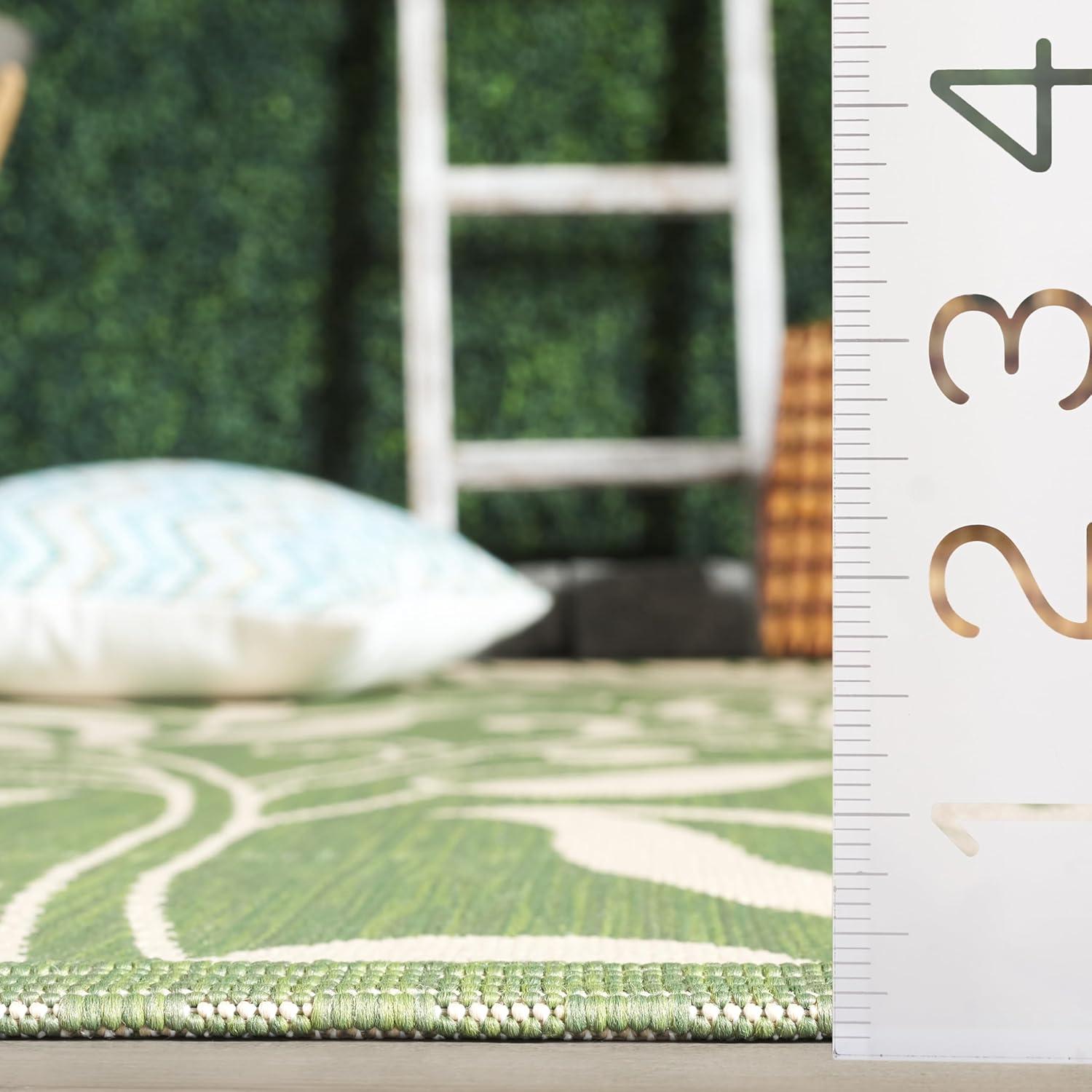 image:imageSAFAVIEH Washable Rug Outdoor Courtyard Collection 53 x 77 Chocolate amp Natural NonShedding amp Easy Cleaning Ideal for Patio Backyard Mudroom CY29613409OliveNatural