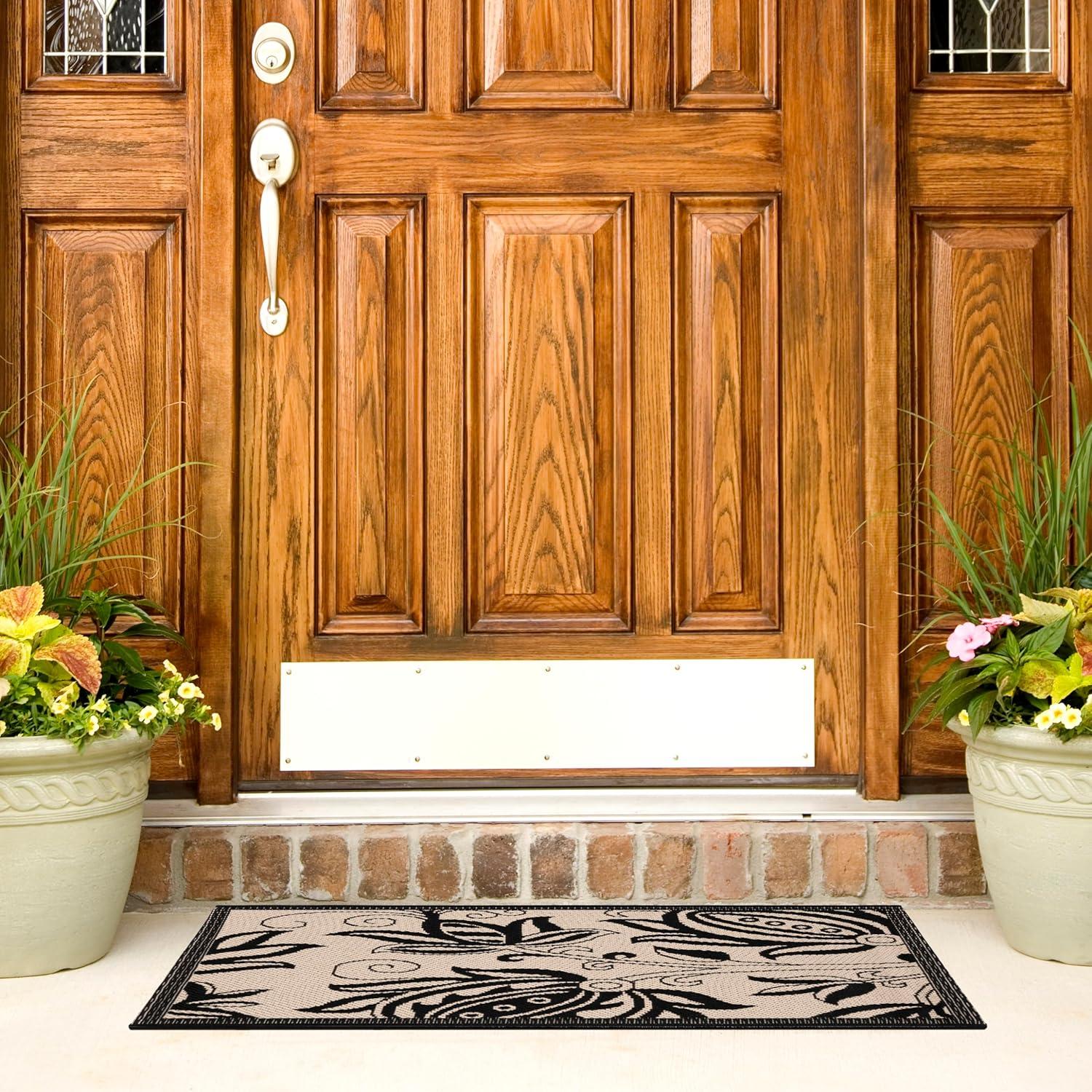 image:imageSAFAVIEH Washable Rug Outdoor Courtyard Collection 53 x 77 Chocolate amp Natural NonShedding amp Easy Cleaning Ideal for Patio Backyard Mudroom CY29613409SandBlack