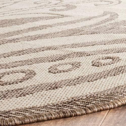 image:imageSAFAVIEH Washable Rug Outdoor Courtyard Collection 53 x 77 Chocolate amp Natural NonShedding amp Easy Cleaning Ideal for Patio Backyard Mudroom CY29613409NaturalBrown