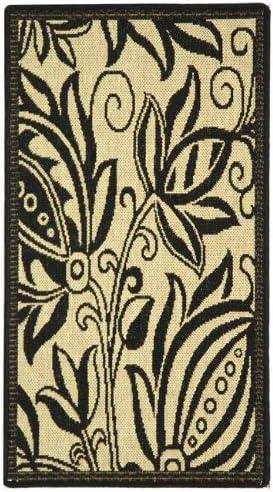 image:imageSAFAVIEH Washable Rug Outdoor Courtyard Collection 53 x 77 Chocolate amp Natural NonShedding amp Easy Cleaning Ideal for Patio Backyard Mudroom CY29613409SandBlack
