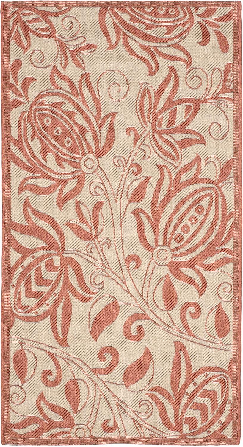 image:imageSAFAVIEH Washable Rug Outdoor Courtyard Collection 53 x 77 Chocolate amp Natural NonShedding amp Easy Cleaning Ideal for Patio Backyard Mudroom CY29613409NaturalTerra