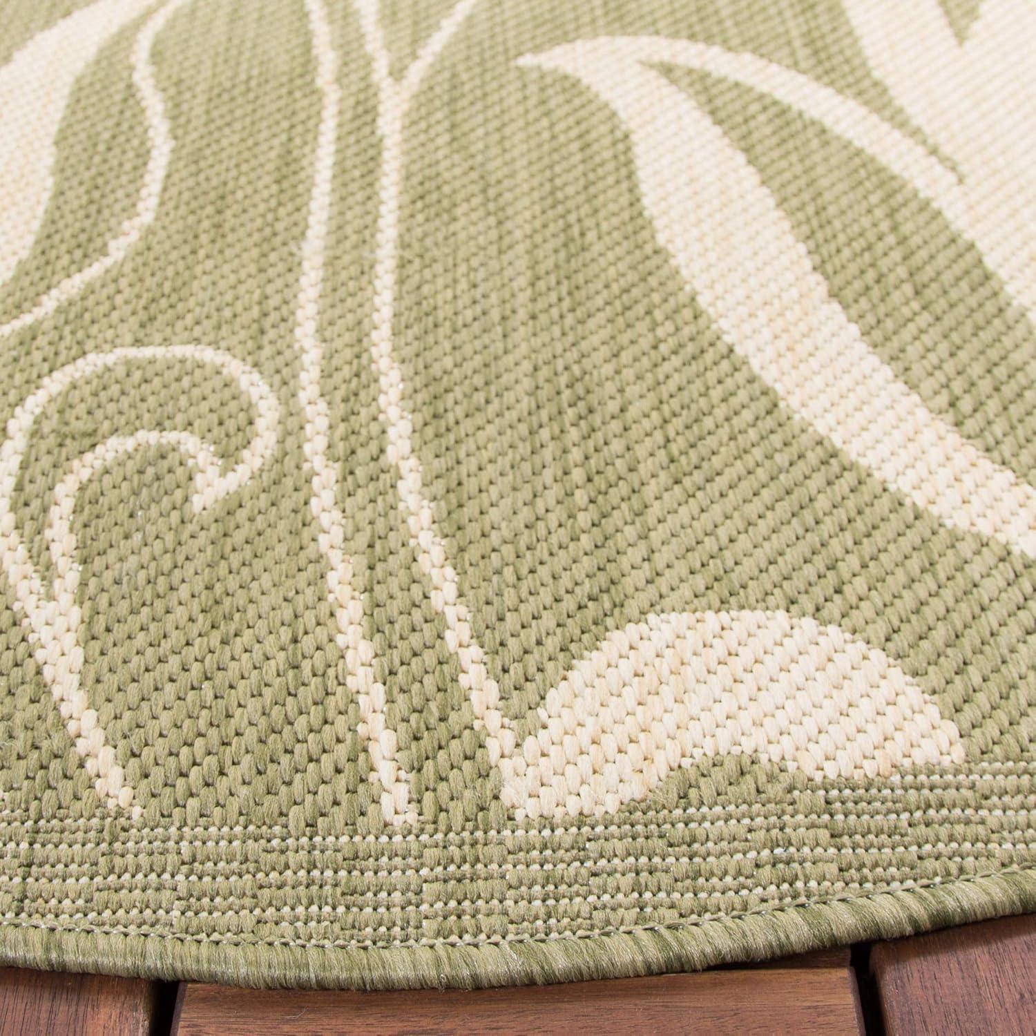image:imageSAFAVIEH Washable Rug Outdoor Courtyard Collection 53 x 77 Chocolate amp Natural NonShedding amp Easy Cleaning Ideal for Patio Backyard Mudroom CY29613409OliveNatural