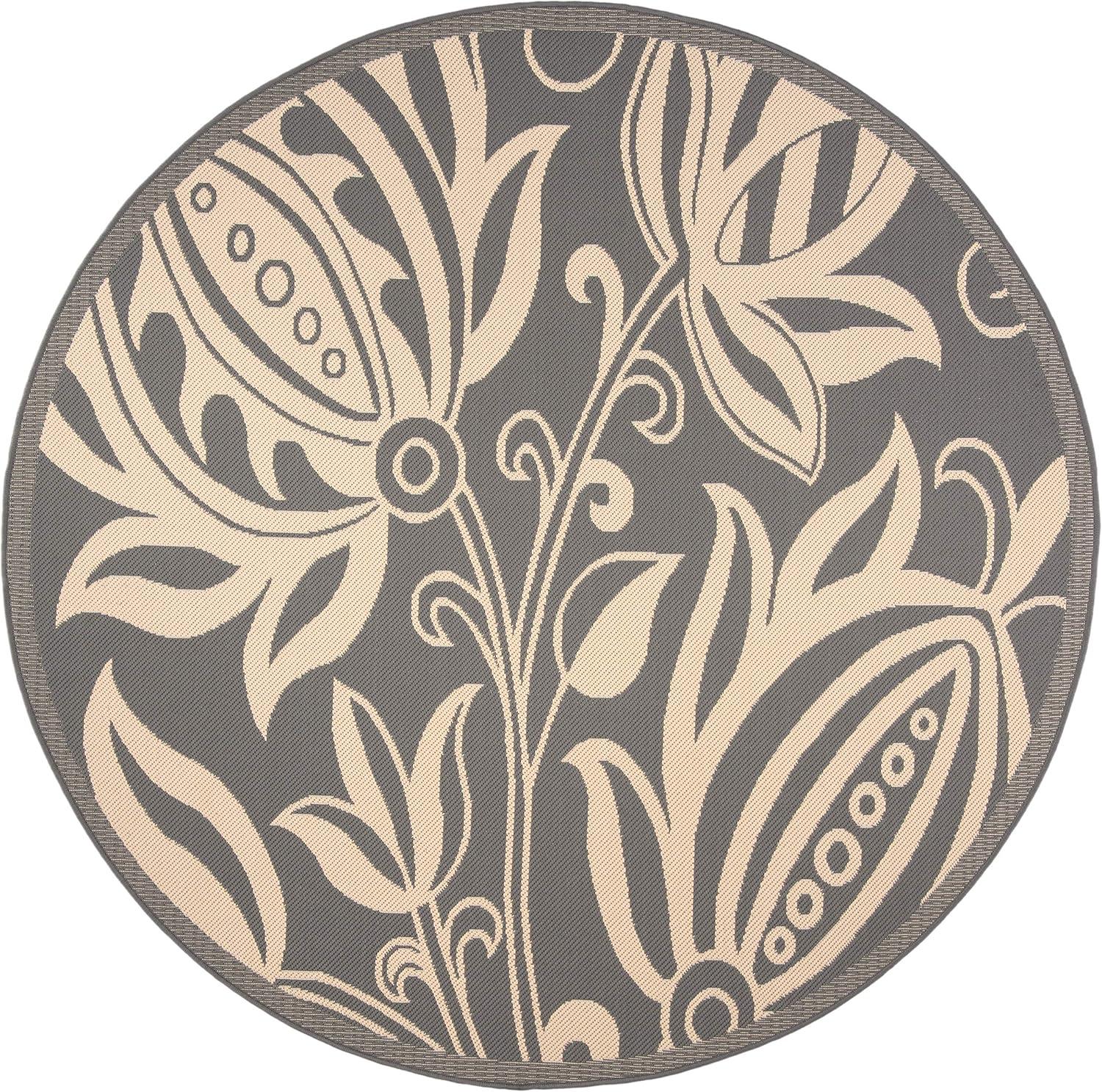image:imageSAFAVIEH Washable Rug Outdoor Courtyard Collection 53 x 77 Chocolate amp Natural NonShedding amp Easy Cleaning Ideal for Patio Backyard Mudroom CY29613409GreyNatural