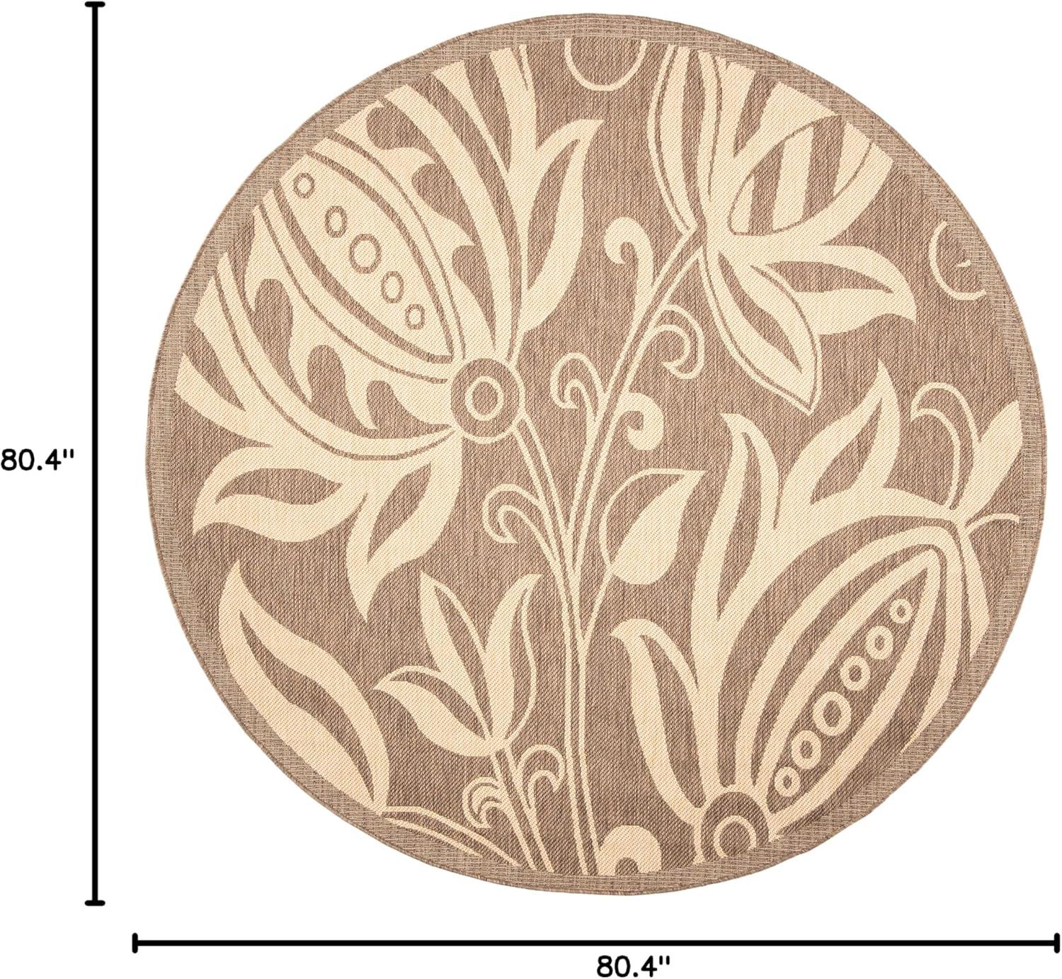 image:imageSAFAVIEH Washable Rug Outdoor Courtyard Collection 53 x 77 Chocolate amp Natural NonShedding amp Easy Cleaning Ideal for Patio Backyard Mudroom CY29613409BrownNatural