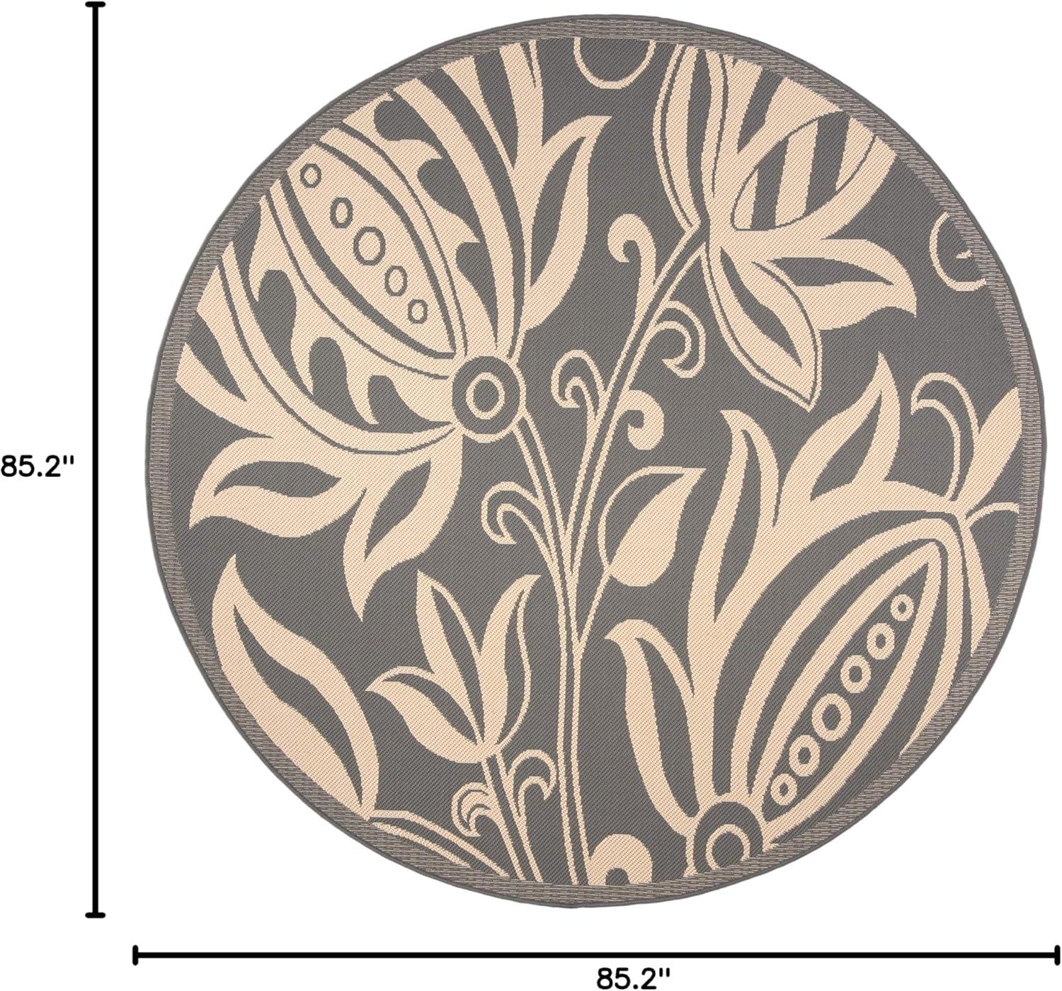 image:imageSAFAVIEH Washable Rug Outdoor Courtyard Collection 53 x 77 Chocolate amp Natural NonShedding amp Easy Cleaning Ideal for Patio Backyard Mudroom CY29613409GreyNatural