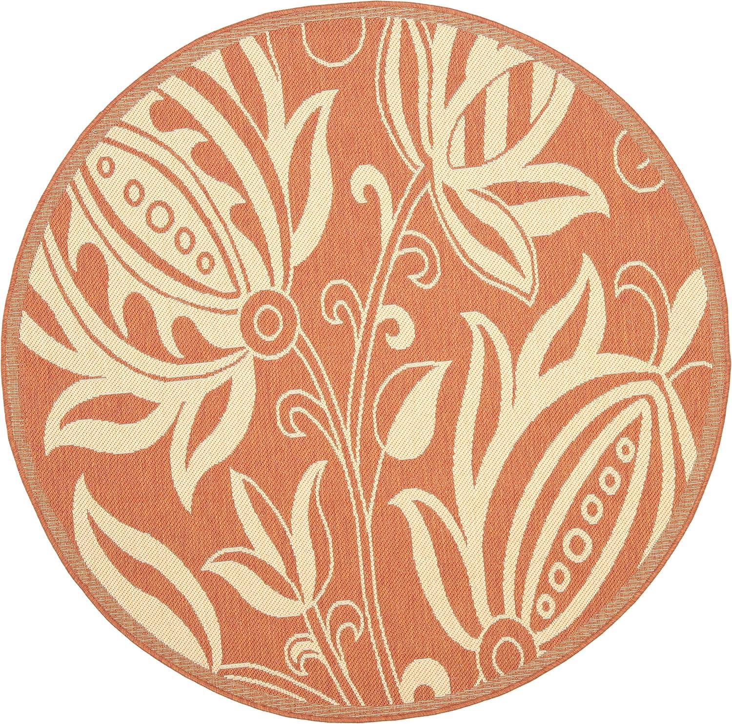 image:imageSAFAVIEH Washable Rug Outdoor Courtyard Collection 53 x 77 Chocolate amp Natural NonShedding amp Easy Cleaning Ideal for Patio Backyard Mudroom CY29613409TerracottaNatural
