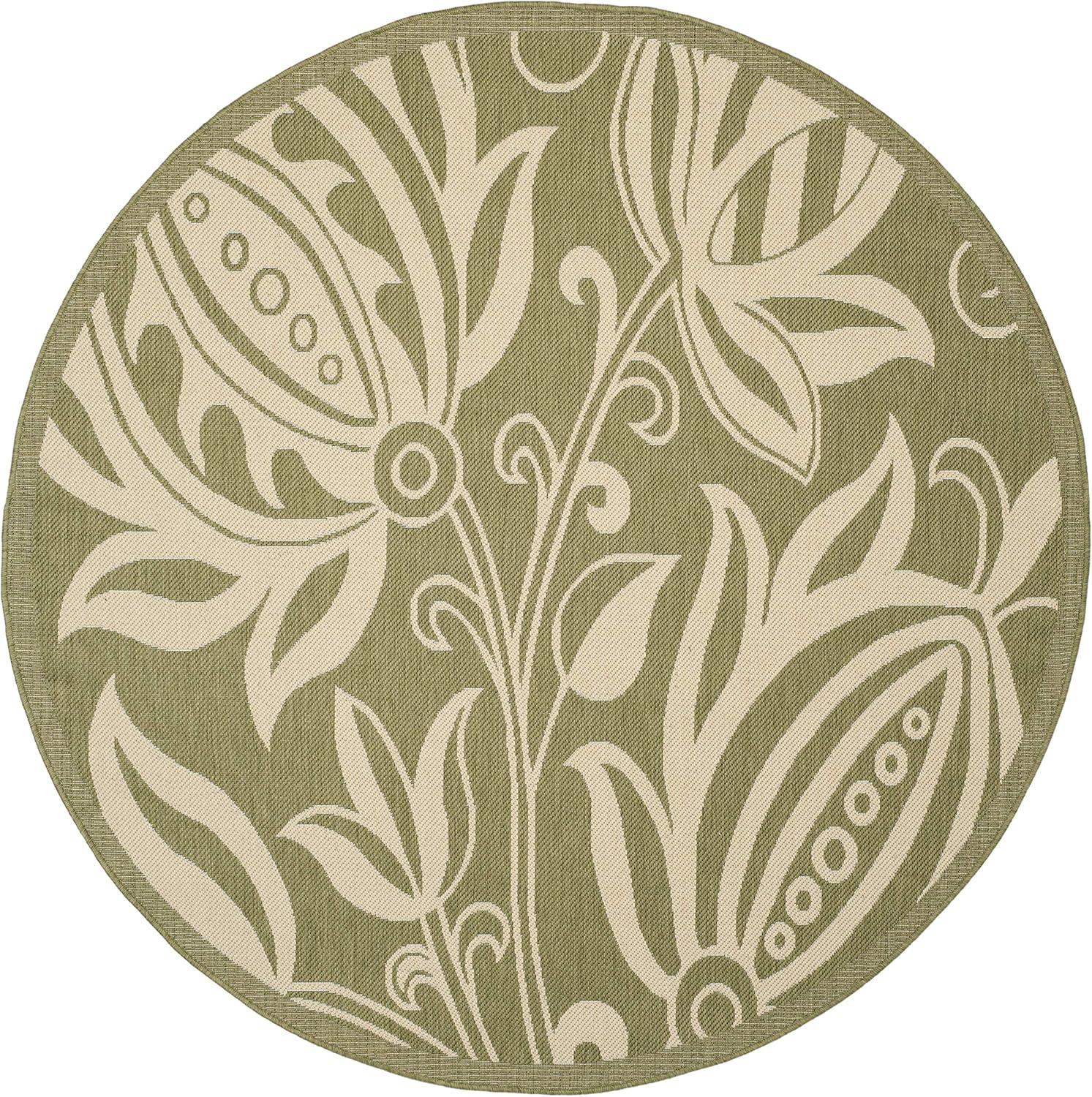 image:imageSAFAVIEH Washable Rug Outdoor Courtyard Collection 53 x 77 Chocolate amp Natural NonShedding amp Easy Cleaning Ideal for Patio Backyard Mudroom CY29613409OliveNatural