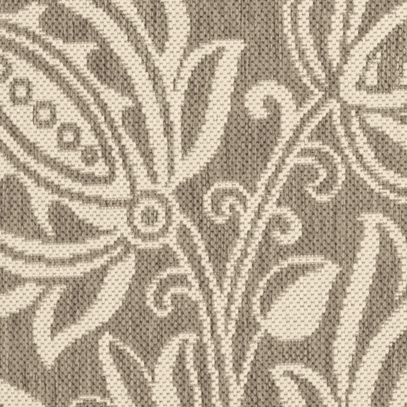 image:imageSAFAVIEH Washable Rug Outdoor Courtyard Collection 53 x 77 Chocolate amp Natural NonShedding amp Easy Cleaning Ideal for Patio Backyard Mudroom CY29613409BrownNatural
