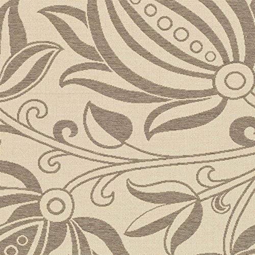 image:imageSAFAVIEH Washable Rug Outdoor Courtyard Collection 53 x 77 Chocolate amp Natural NonShedding amp Easy Cleaning Ideal for Patio Backyard Mudroom CY29613409NaturalBrown