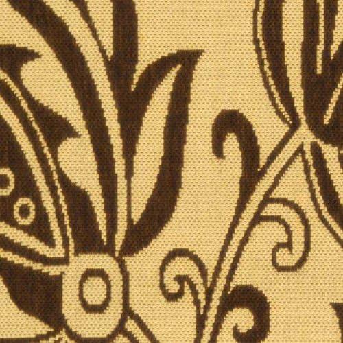 image:imageSAFAVIEH Washable Rug Outdoor Courtyard Collection 53 x 77 Chocolate amp Natural NonShedding amp Easy Cleaning Ideal for Patio Backyard Mudroom CY29613409NaturalBrown