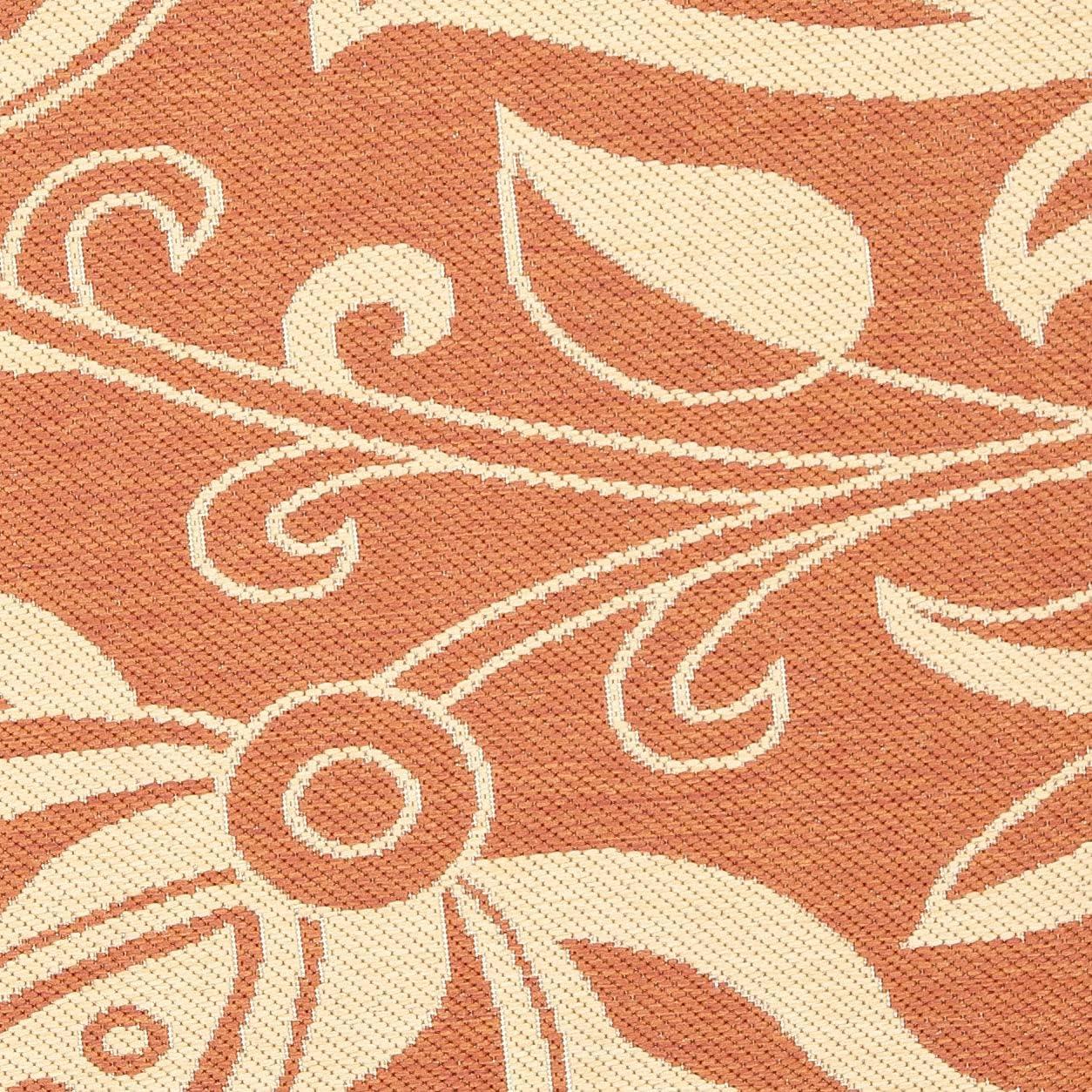 image:imageSAFAVIEH Washable Rug Outdoor Courtyard Collection 53 x 77 Chocolate amp Natural NonShedding amp Easy Cleaning Ideal for Patio Backyard Mudroom CY29613409TerracottaNatural