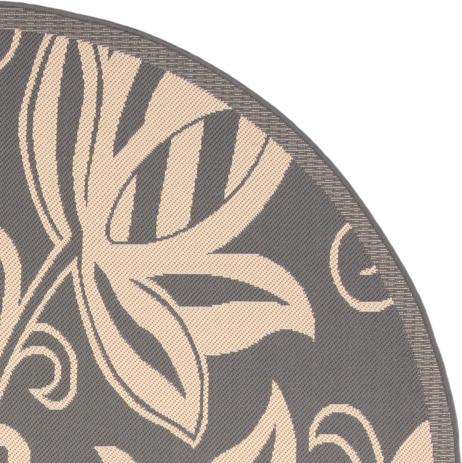 image:imageSAFAVIEH Washable Rug Outdoor Courtyard Collection 53 x 77 Chocolate amp Natural NonShedding amp Easy Cleaning Ideal for Patio Backyard Mudroom CY29613409GreyNatural