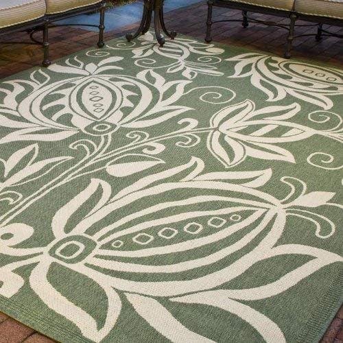 image:imageSAFAVIEH Washable Rug Outdoor Courtyard Collection 53 x 77 Chocolate amp Natural NonShedding amp Easy Cleaning Ideal for Patio Backyard Mudroom CY29613409OliveNatural