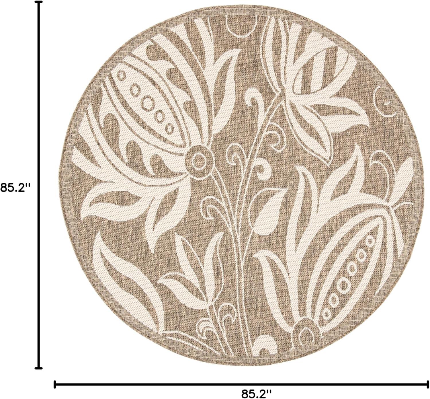 image:imageSAFAVIEH Washable Rug Outdoor Courtyard Collection 53 x 77 Chocolate amp Natural NonShedding amp Easy Cleaning Ideal for Patio Backyard Mudroom CY29613409BrownNatural
