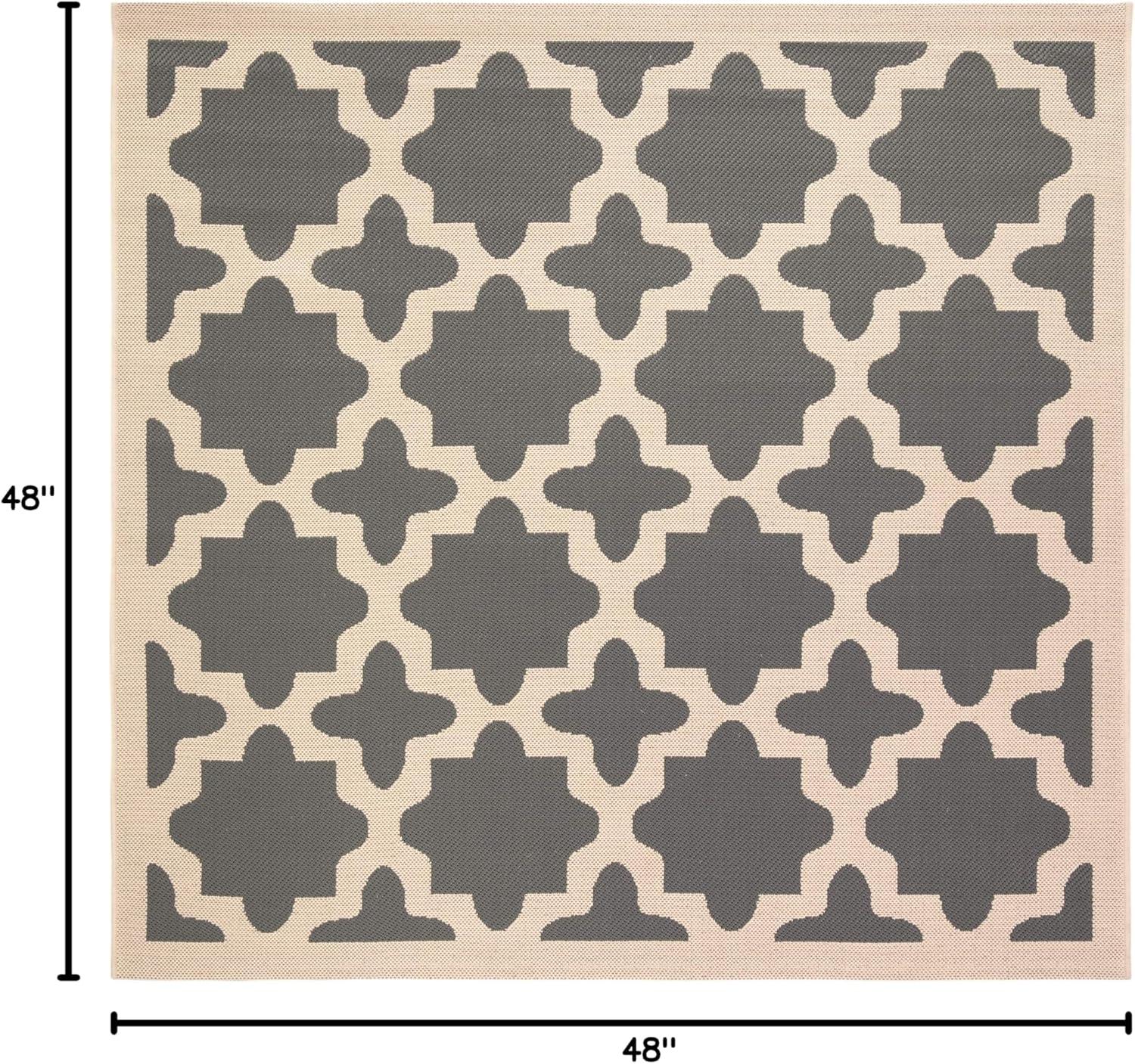 image:imageSAFAVIEH Washable Rug Outdoor Courtyard Collection 67 x 96 Green amp Beige NonShedding amp Easy Cleaning Ideal for Patio Backyard Mudroom CY6913244AnthraciteBeige