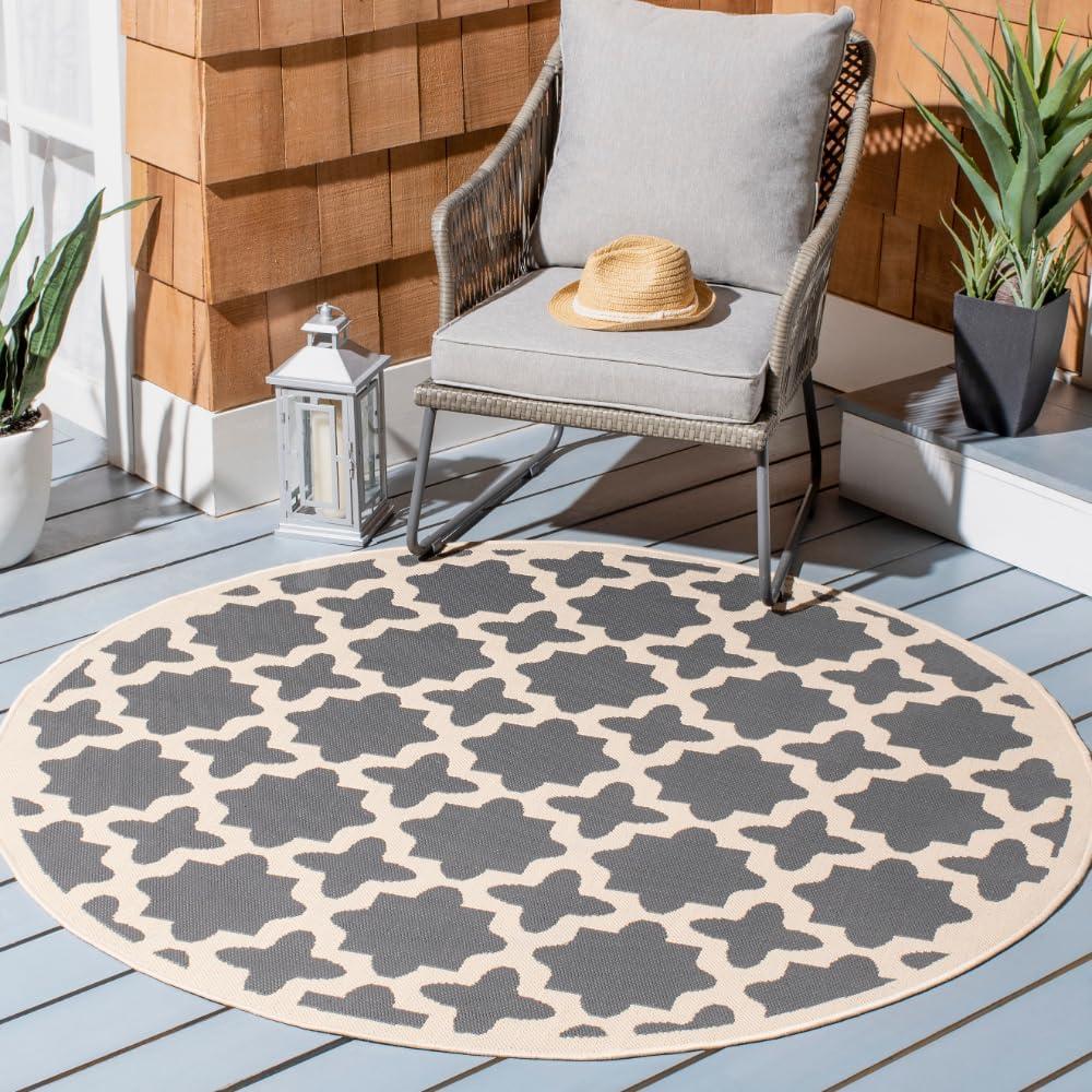 image:imageSAFAVIEH Washable Rug Outdoor Courtyard Collection 67 x 96 Green amp Beige NonShedding amp Easy Cleaning Ideal for Patio Backyard Mudroom CY6913244AnthraciteBeige