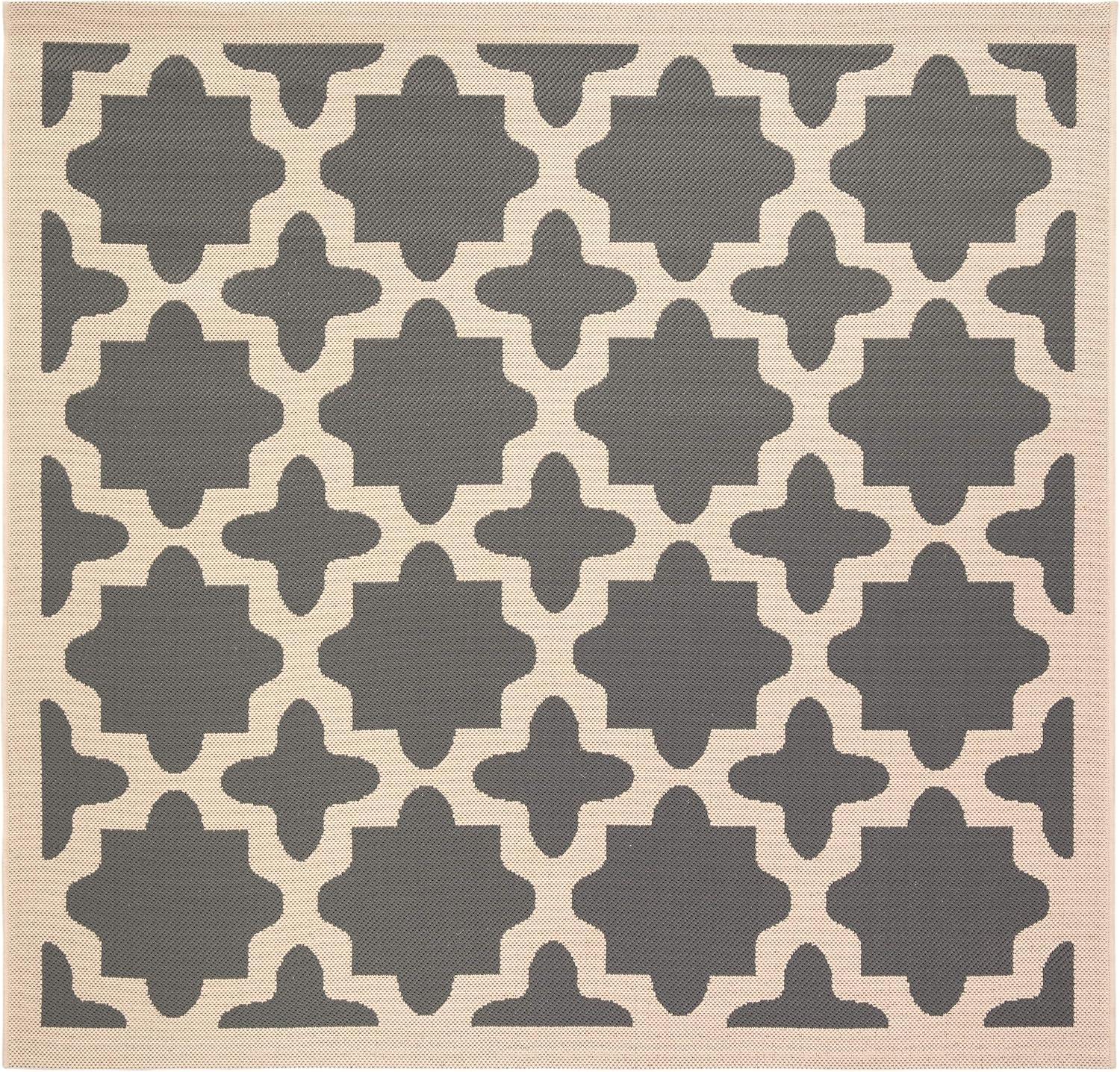 image:imageSAFAVIEH Washable Rug Outdoor Courtyard Collection 67 x 96 Green amp Beige NonShedding amp Easy Cleaning Ideal for Patio Backyard Mudroom CY6913244AnthraciteBeige