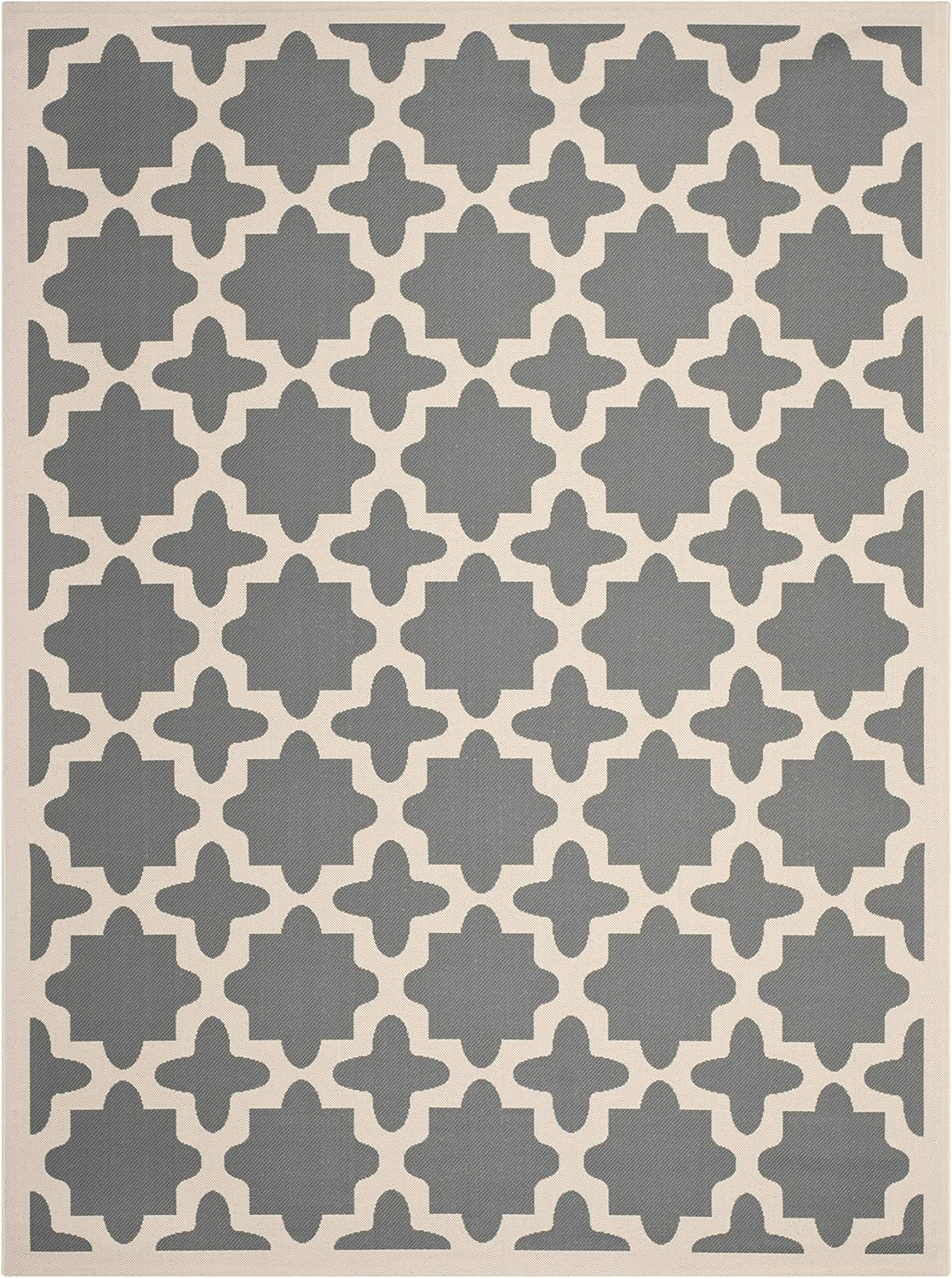 image:imageSAFAVIEH Washable Rug Outdoor Courtyard Collection 67 x 96 Green amp Beige NonShedding amp Easy Cleaning Ideal for Patio Backyard Mudroom CY6913244AnthraciteBeige