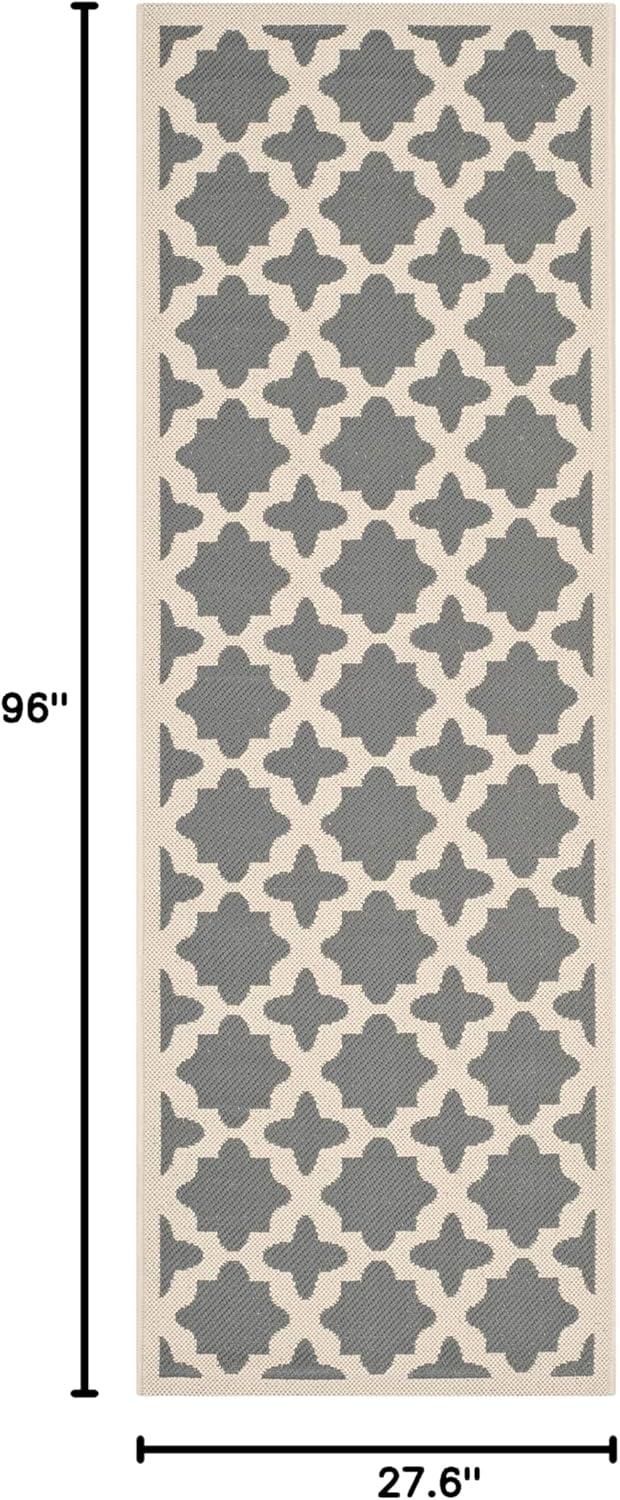 image:imageSAFAVIEH Washable Rug Outdoor Courtyard Collection 67 x 96 Green amp Beige NonShedding amp Easy Cleaning Ideal for Patio Backyard Mudroom CY6913244AnthraciteBeige