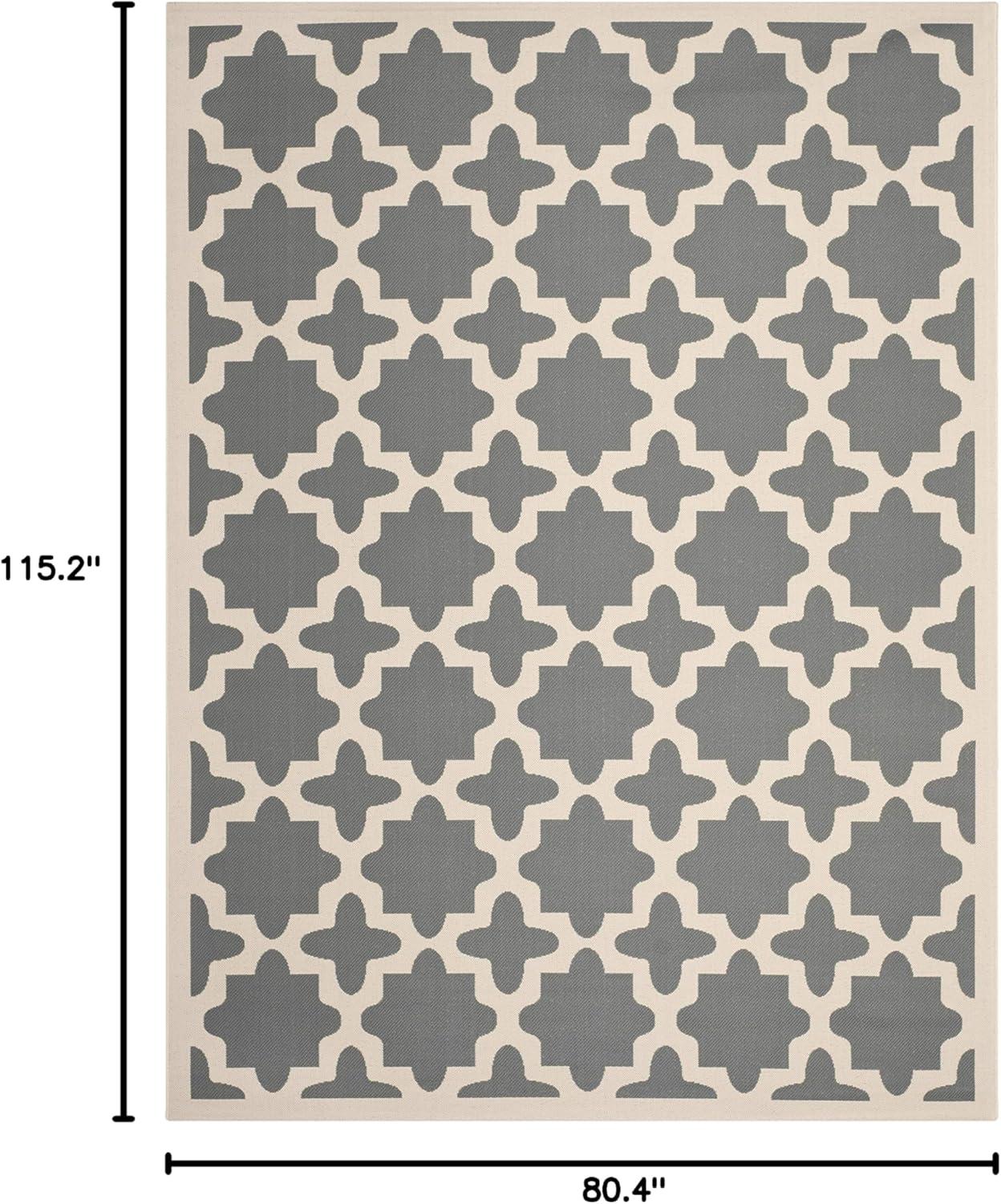image:imageSAFAVIEH Washable Rug Outdoor Courtyard Collection 67 x 96 Green amp Beige NonShedding amp Easy Cleaning Ideal for Patio Backyard Mudroom CY6913244AnthraciteBeige