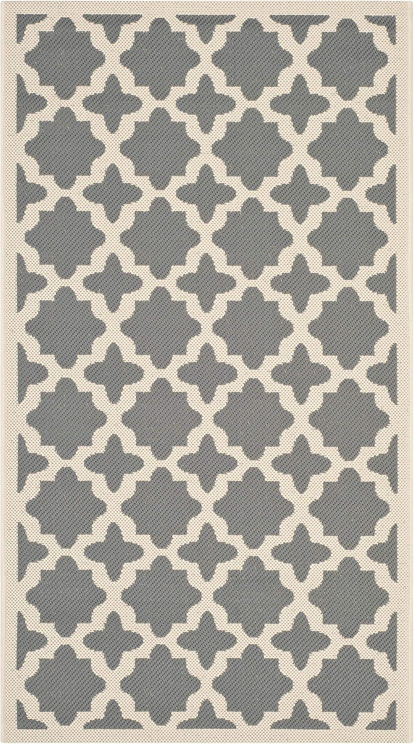 image:imageSAFAVIEH Washable Rug Outdoor Courtyard Collection 67 x 96 Green amp Beige NonShedding amp Easy Cleaning Ideal for Patio Backyard Mudroom CY6913244AnthraciteBeige