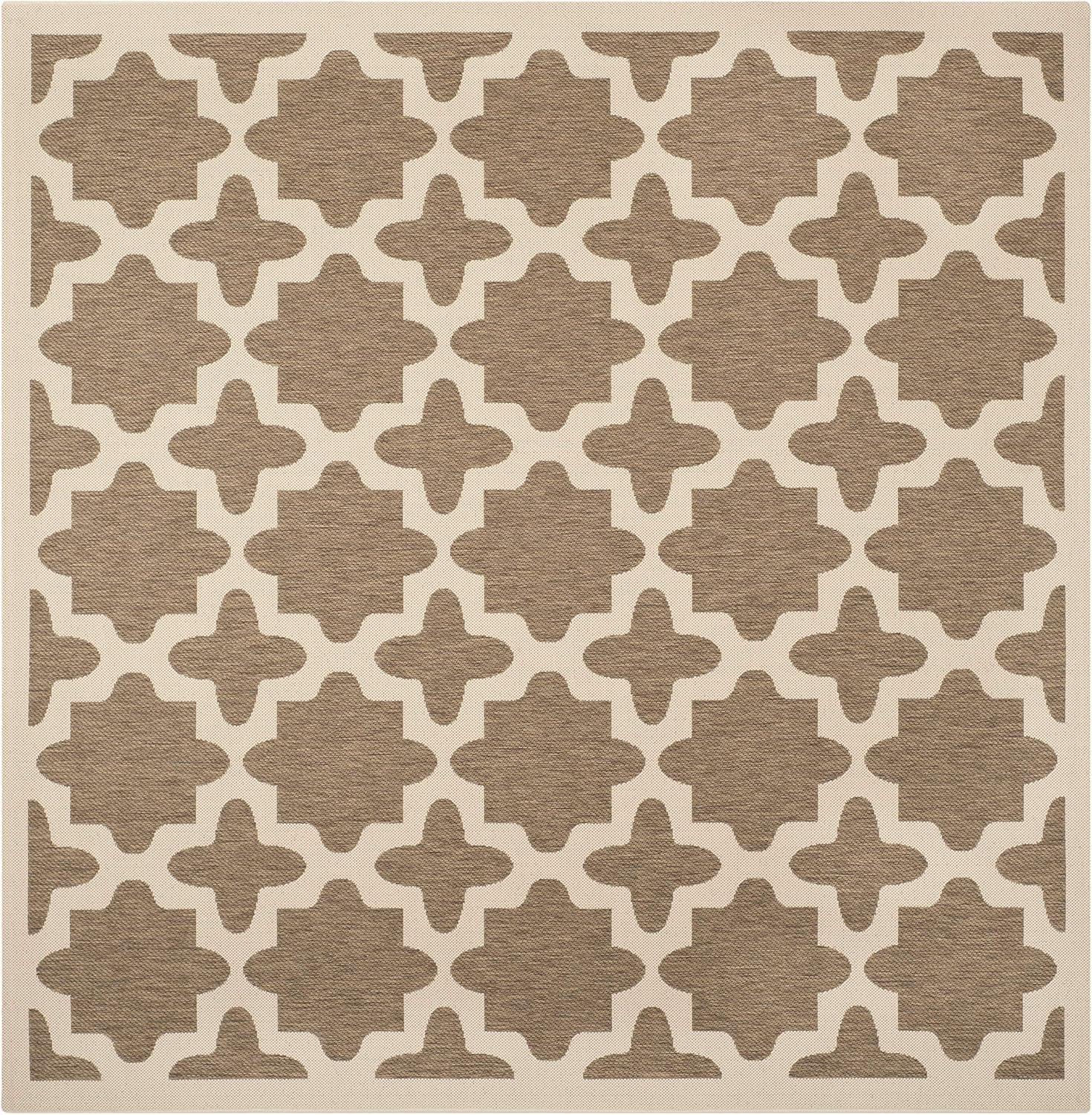 image:imageSAFAVIEH Washable Rug Outdoor Courtyard Collection 67 x 96 Green amp Beige NonShedding amp Easy Cleaning Ideal for Patio Backyard Mudroom CY6913244BrownBone