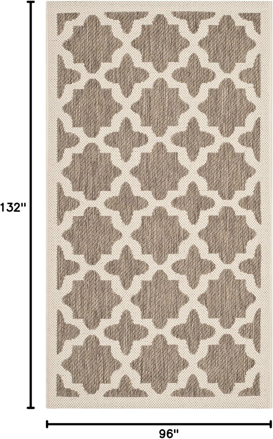 image:imageSAFAVIEH Washable Rug Outdoor Courtyard Collection 67 x 96 Green amp Beige NonShedding amp Easy Cleaning Ideal for Patio Backyard Mudroom CY6913244BrownBone